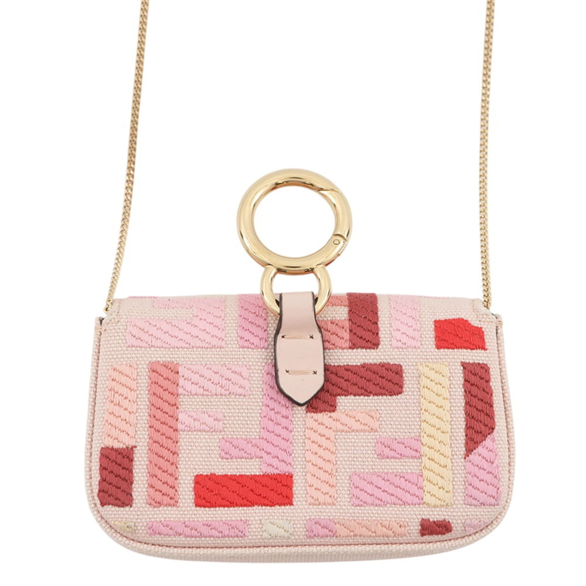 Nano Baguette Charm Canvas Pink Handbag Charm - Image 3