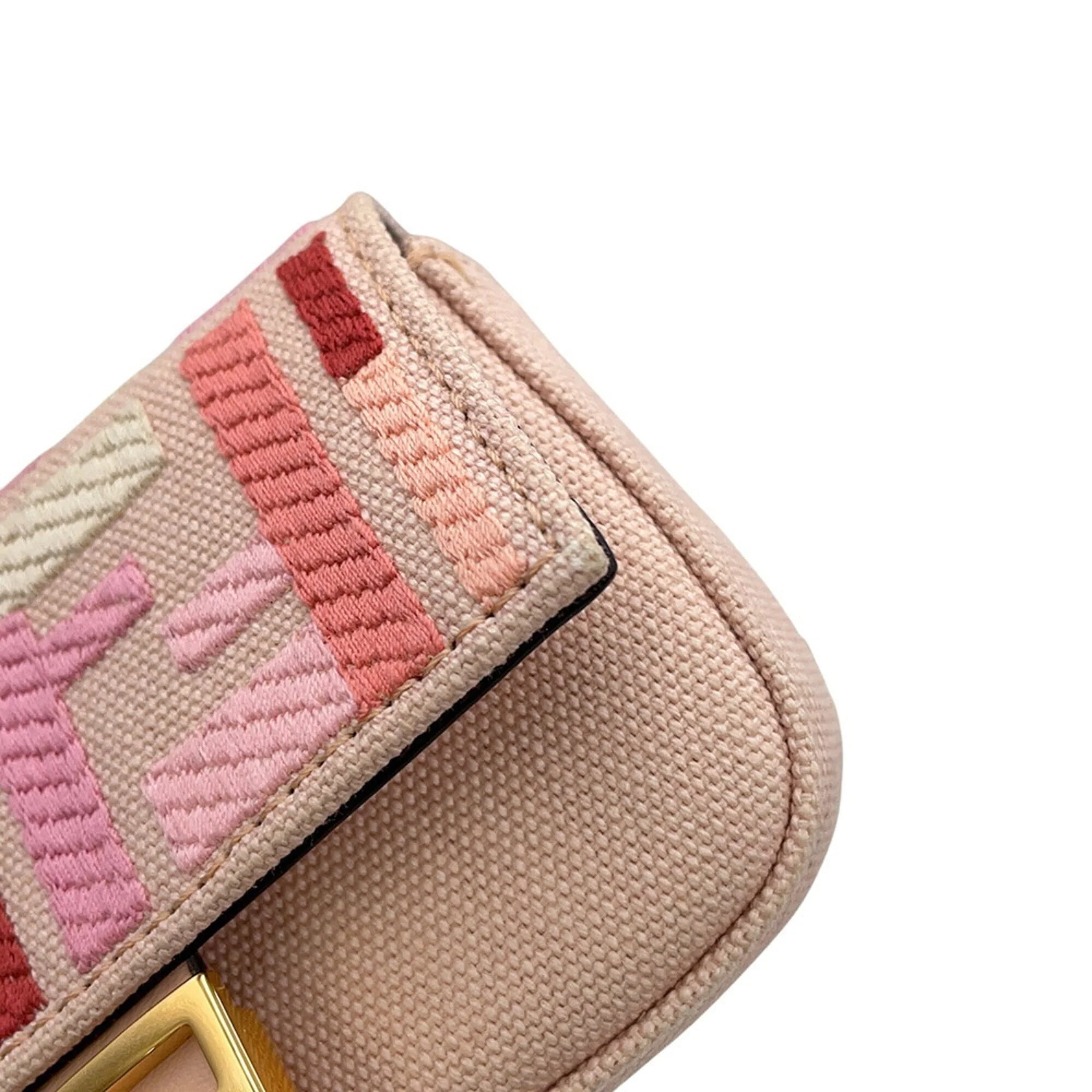 Nano Baguette Charm Canvas Pink Handbag Charm - Image 7