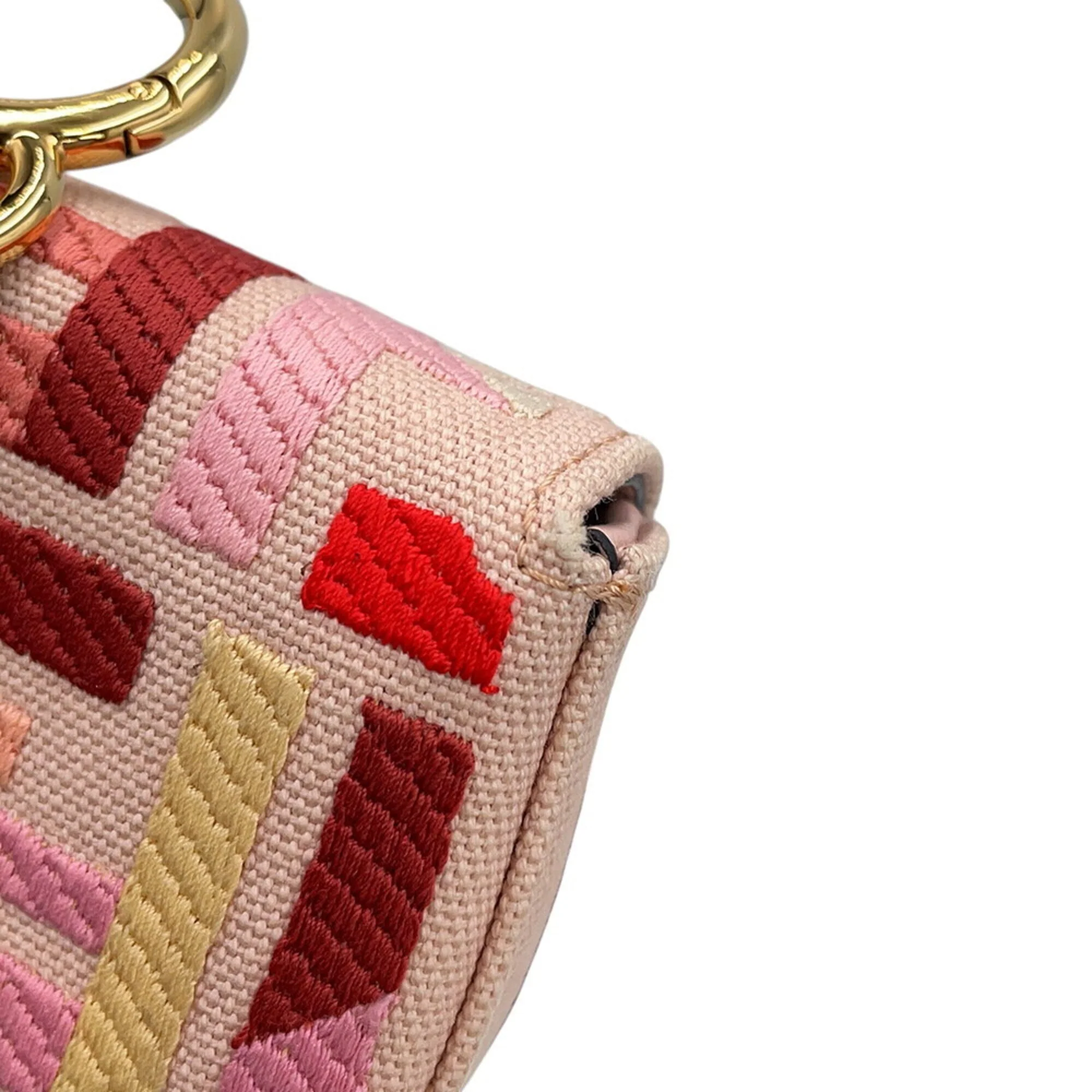 Nano Baguette Charm Canvas Pink Handbag Charm - Image 9