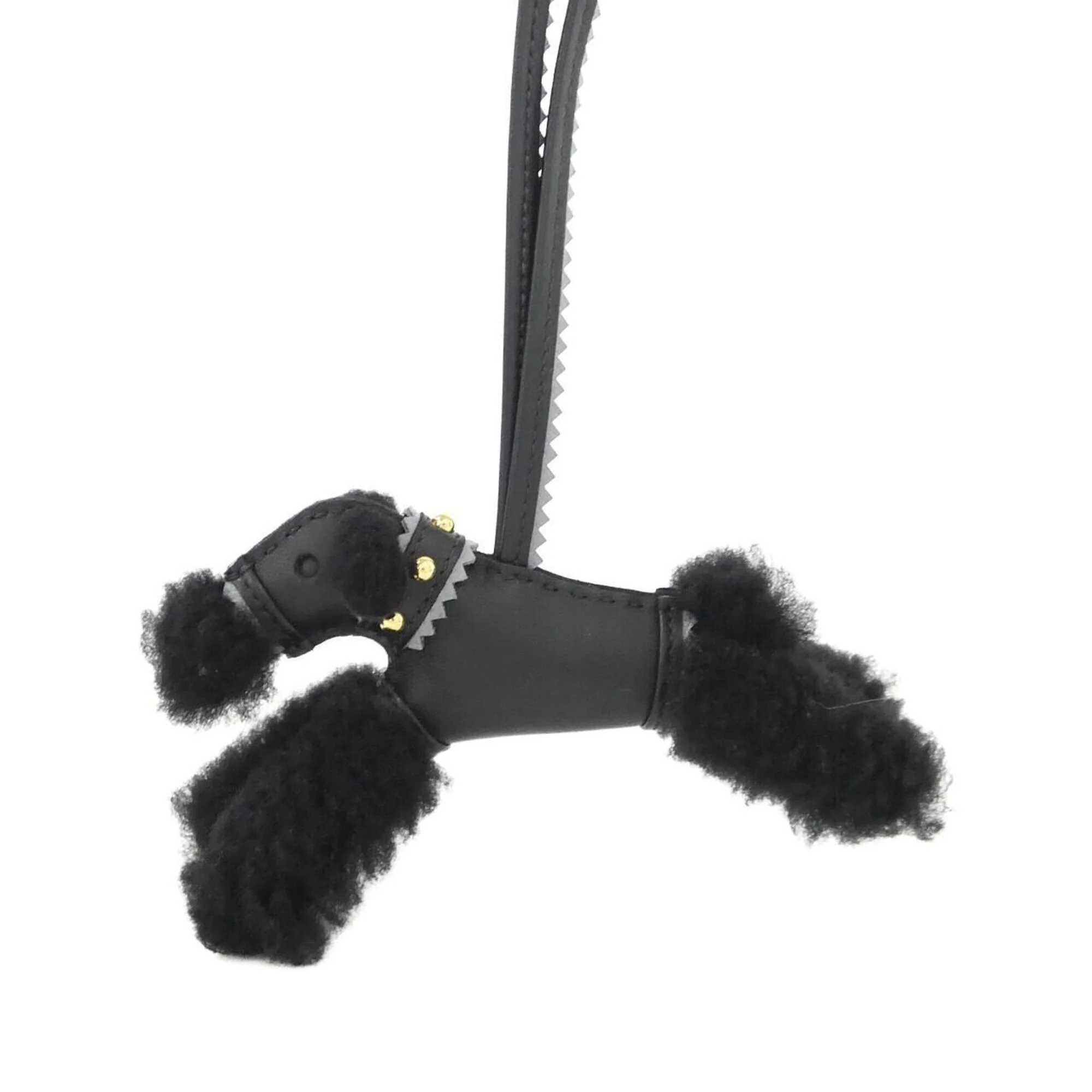 Buddy Charm Agneau Milo and Epsom Leather and Leather Black Handbag Charm - Image 2