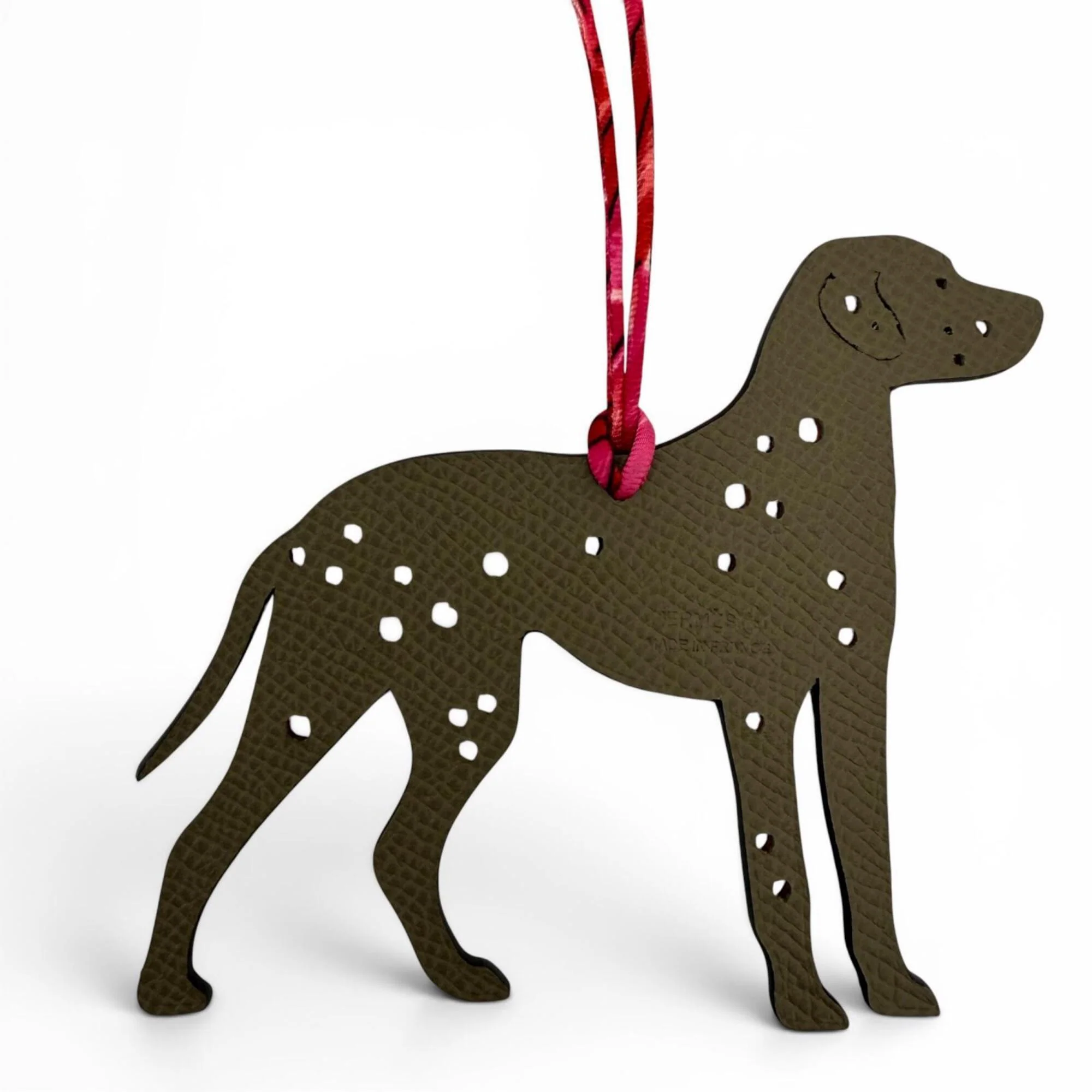 Charm Leather Etoupe Gray Handbag Charm - Image 2