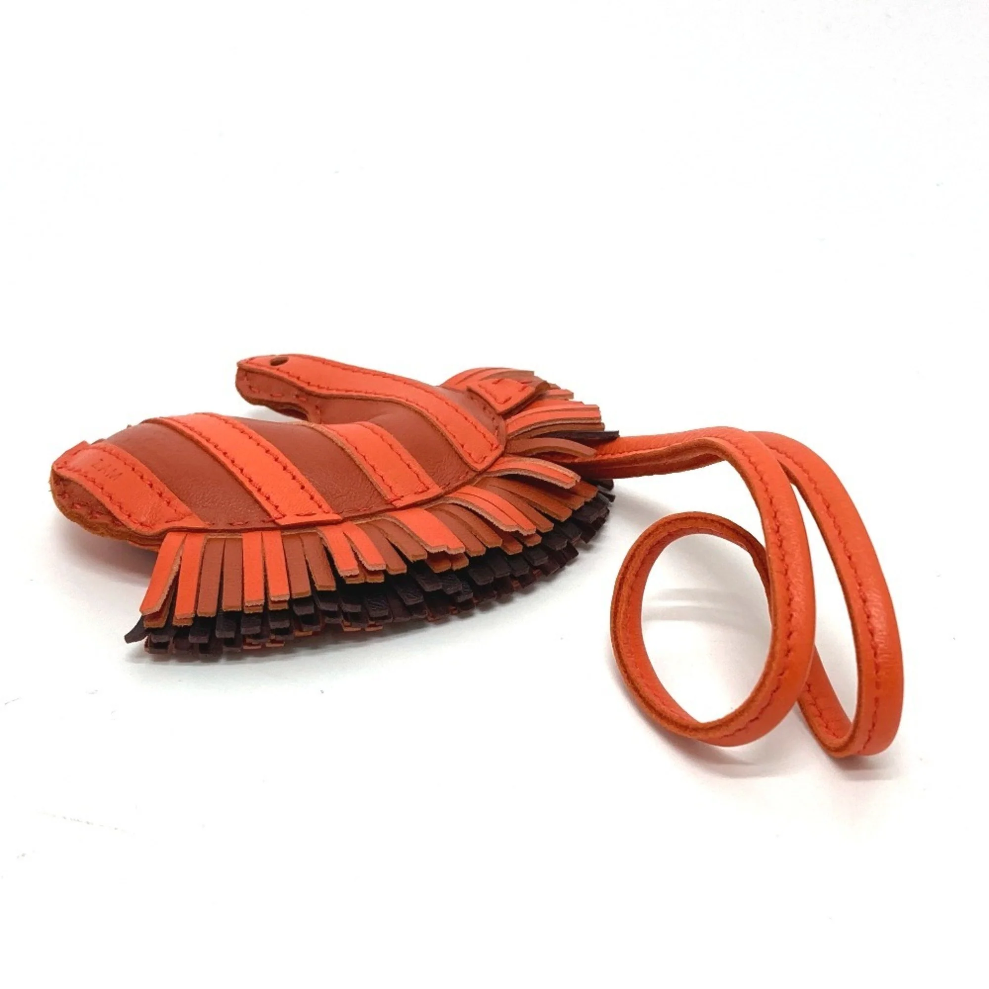 Charm Leather Orange Handbag Charm - Image 4