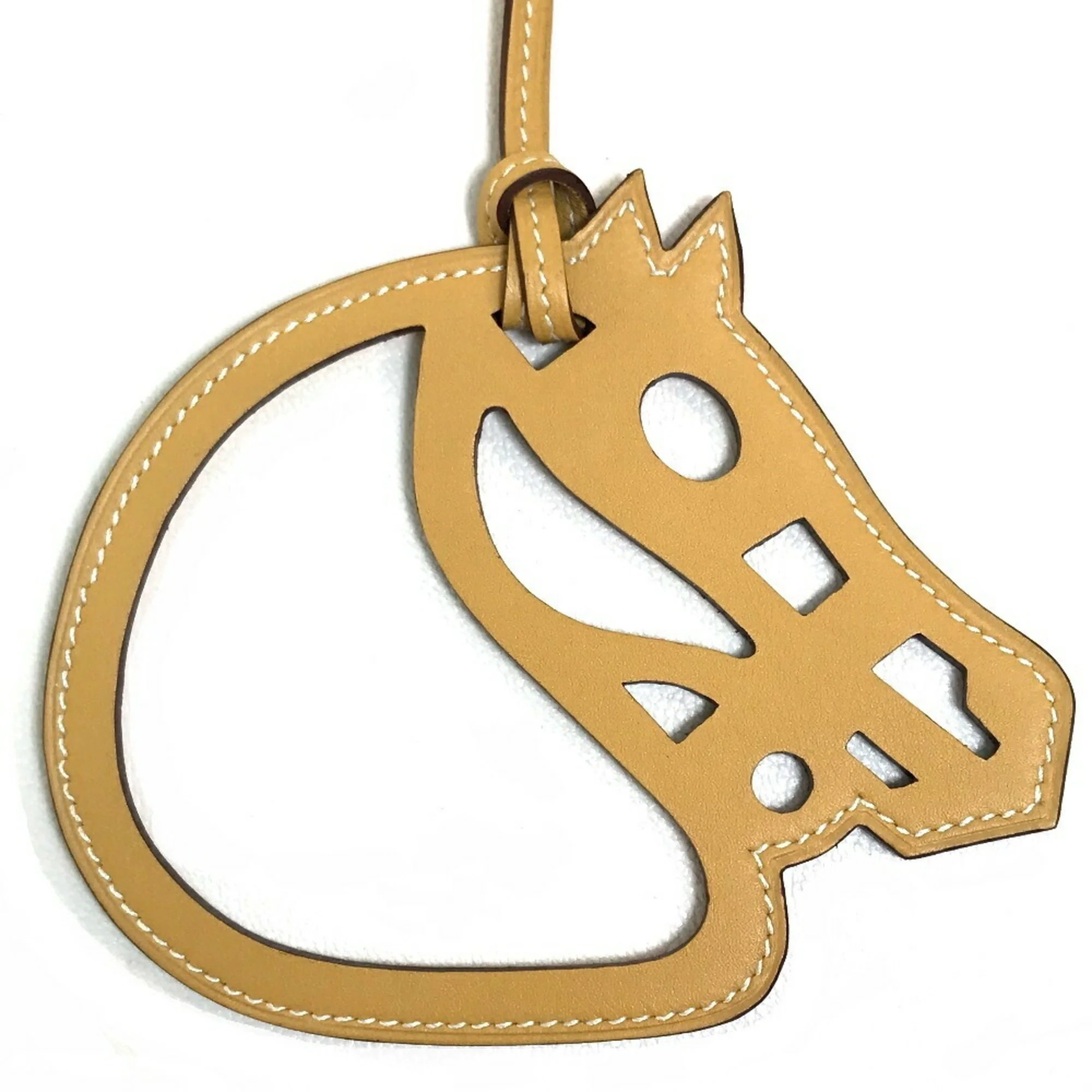 Charm Swift Leather Beige Handbag Charm - Image 2