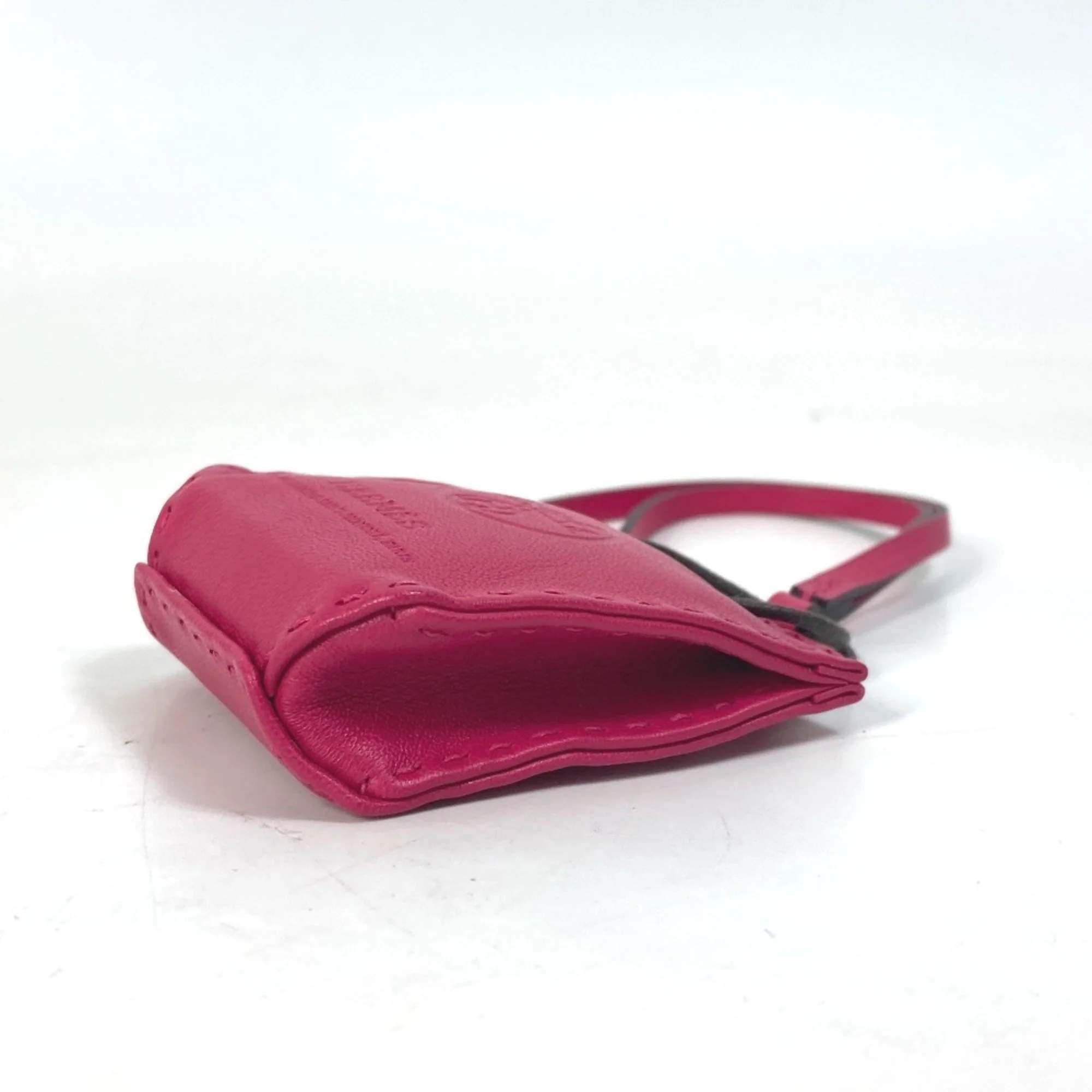 Charm Swift Leather Pink Handbag Charm - Image 2