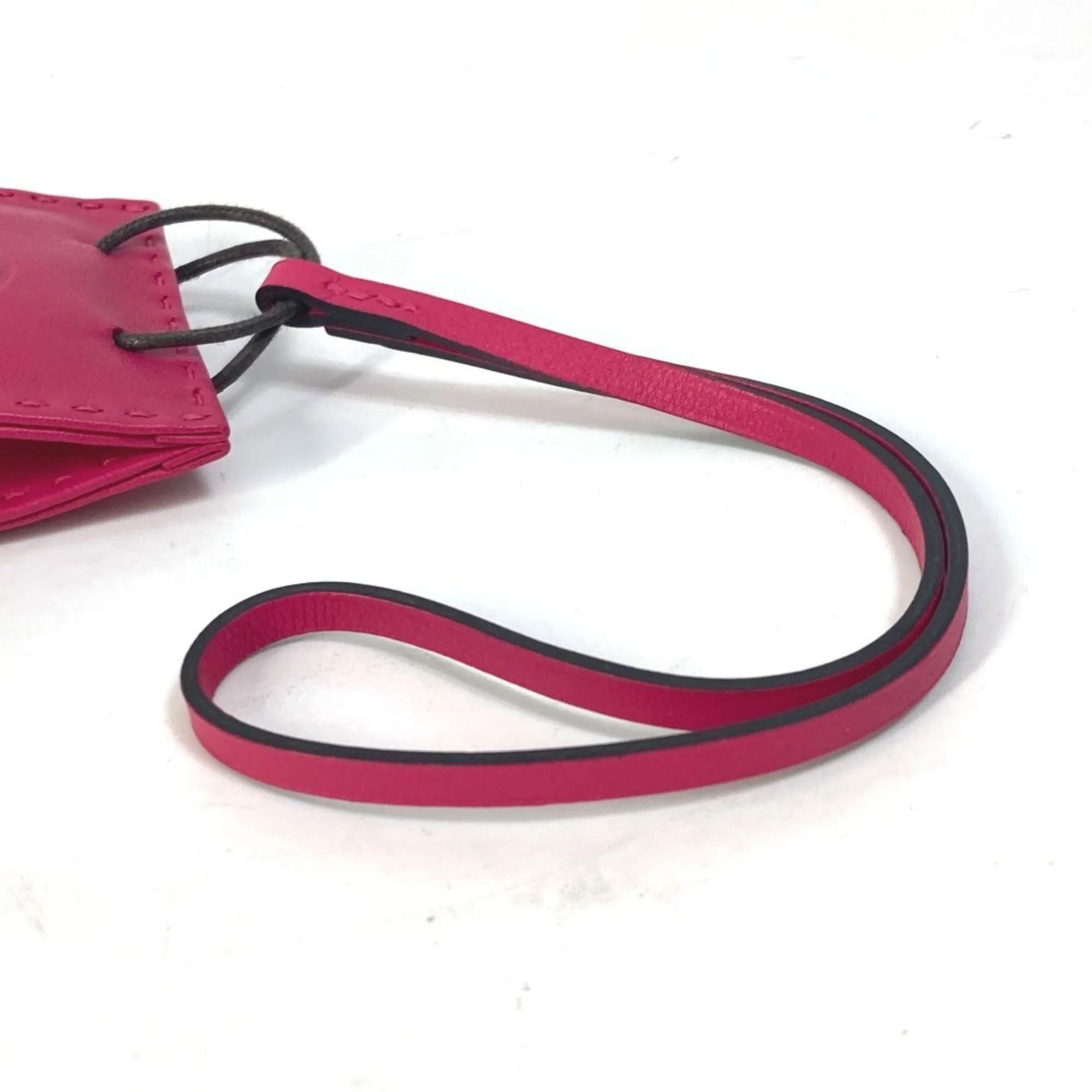 Charm Swift Leather Pink Handbag Charm - Image 6