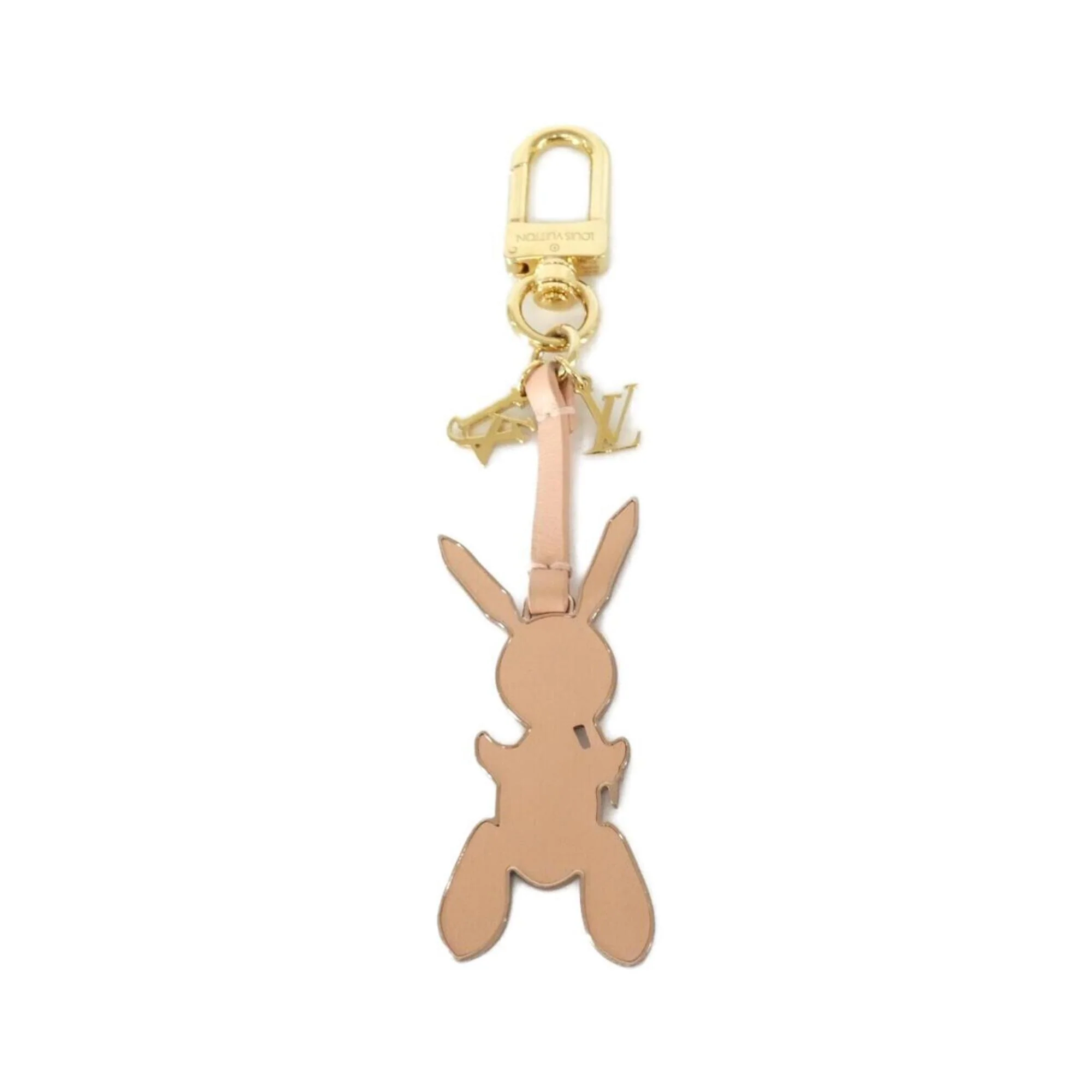 Bag Charm Leather Gold and Rose Velours Handbag Charm