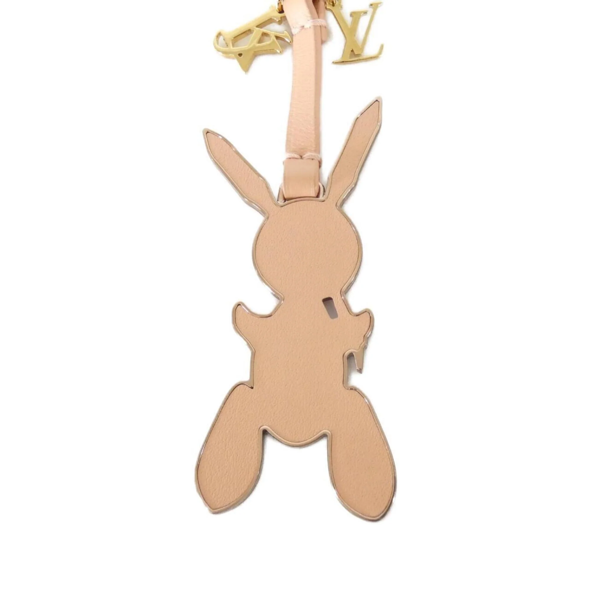 Bag Charm Leather Gold and Rose Velours Handbag Charm - Image 2