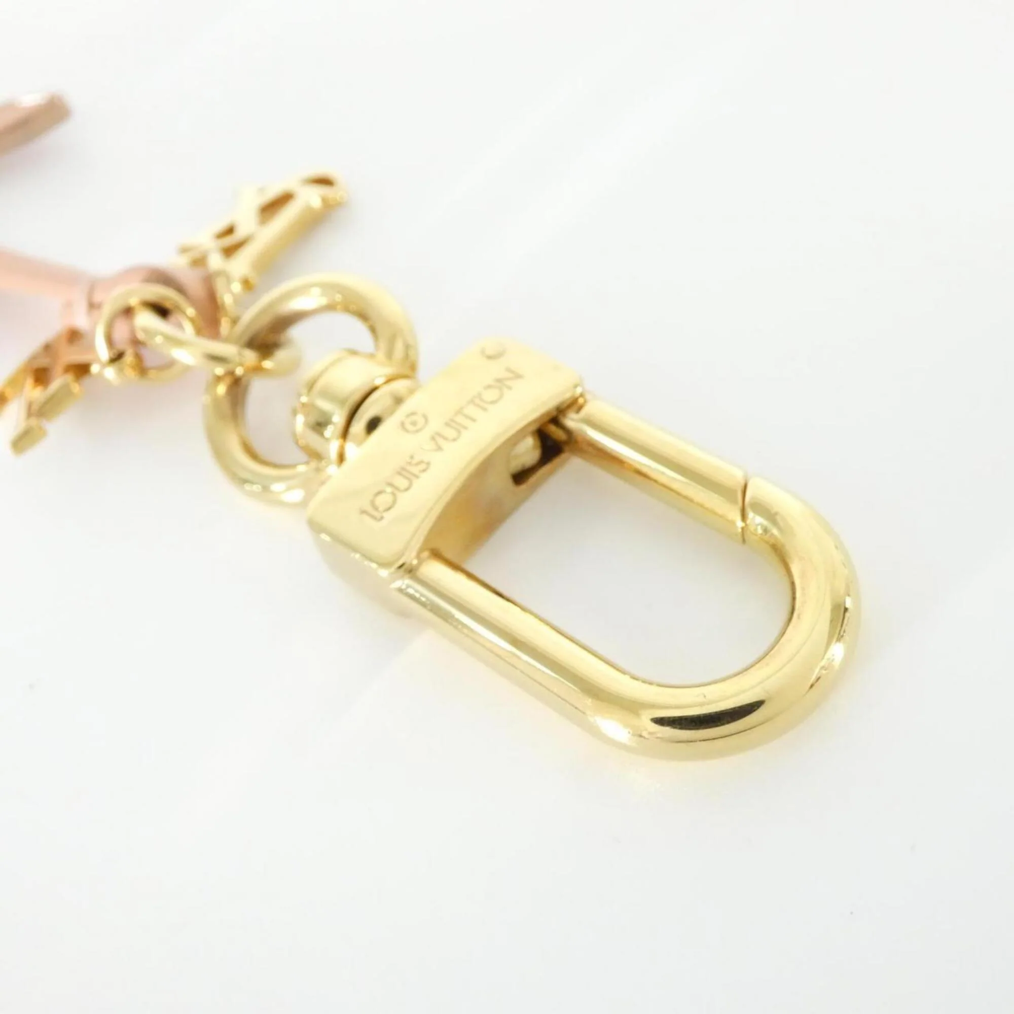 Bag Charm Leather Gold and Rose Velours Handbag Charm - Image 4