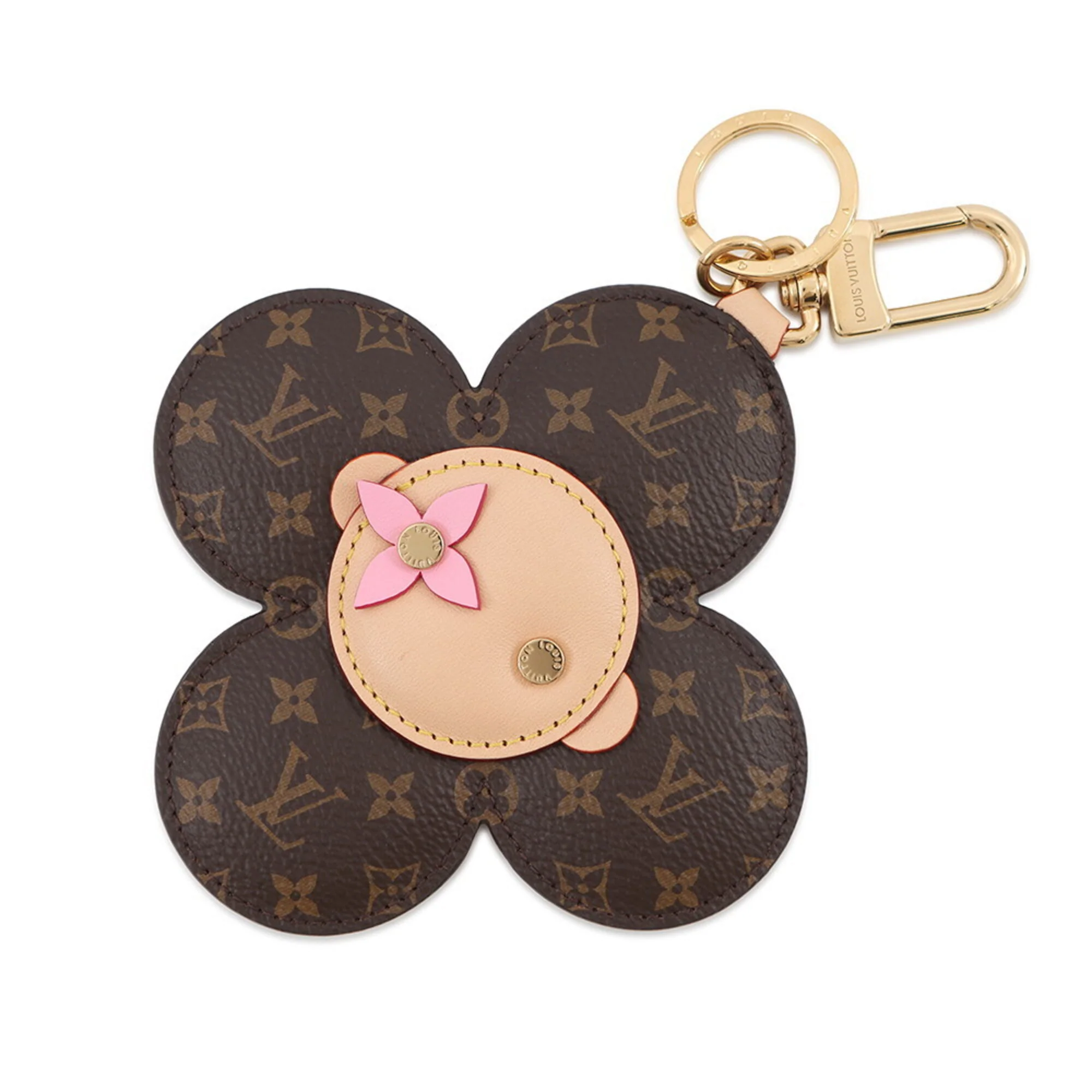 Bag Charm Monogram Brown Handbag Charm
