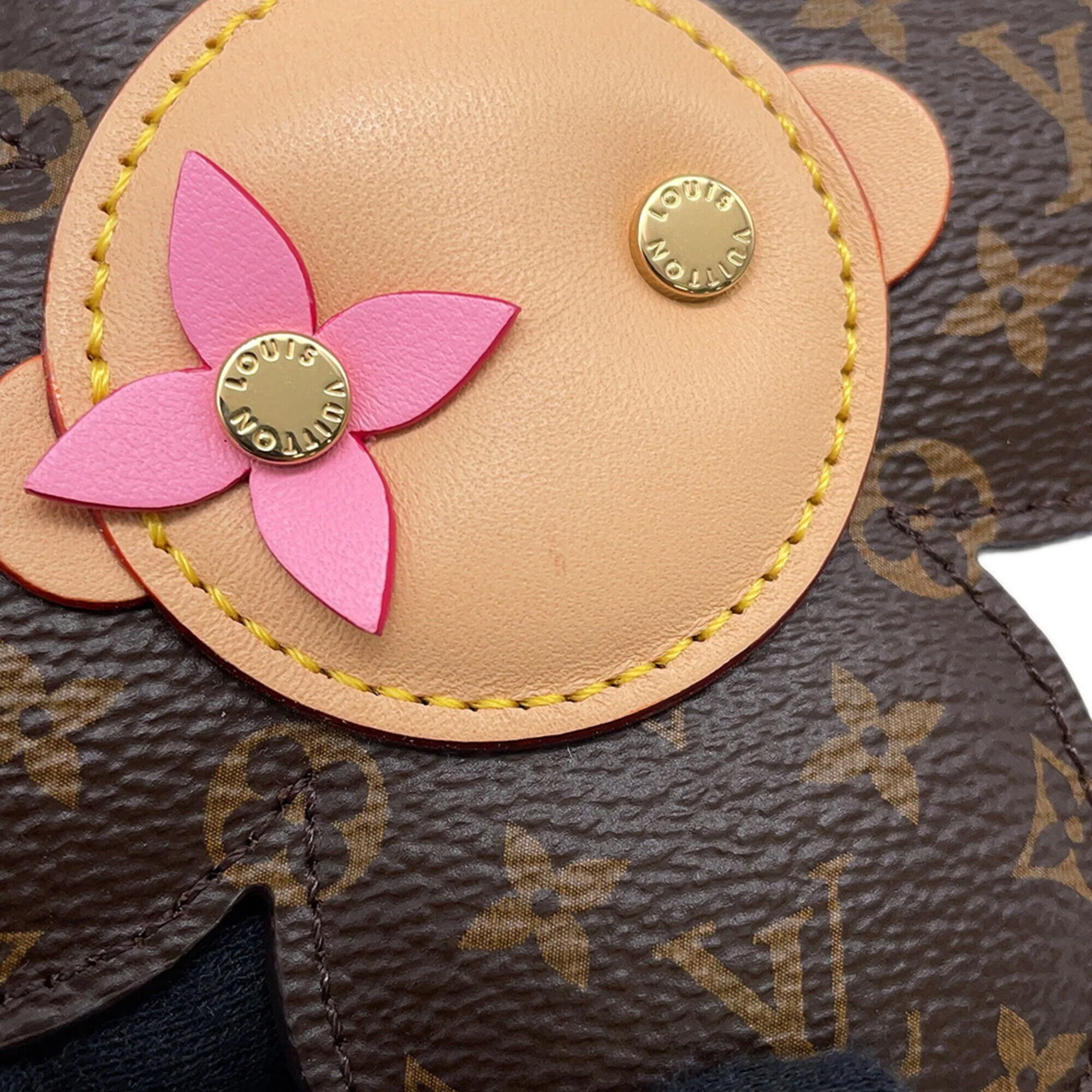 Bag Charm Monogram Brown Handbag Charm - Image 5