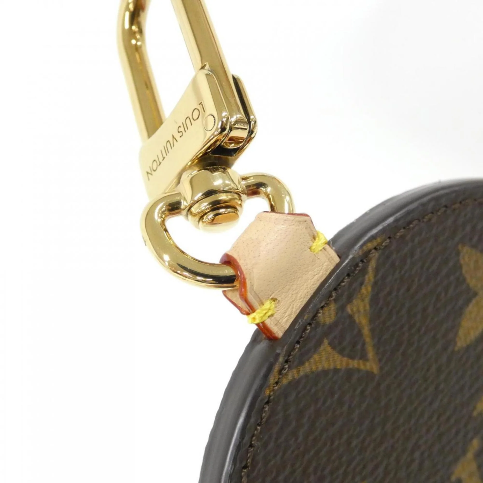 Charm Canvas Gold Marron Handbag Charm - Image 3