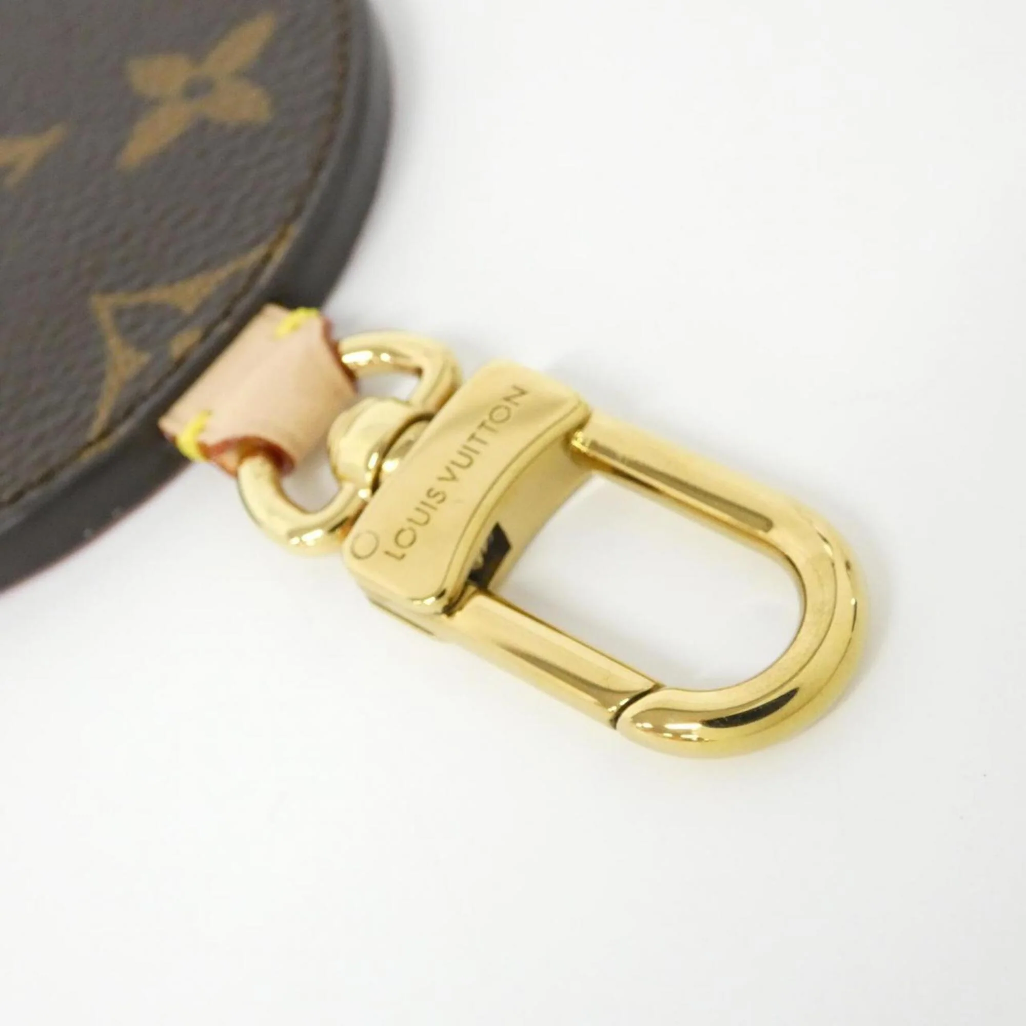 Charm Canvas Gold Marron Handbag Charm - Image 4