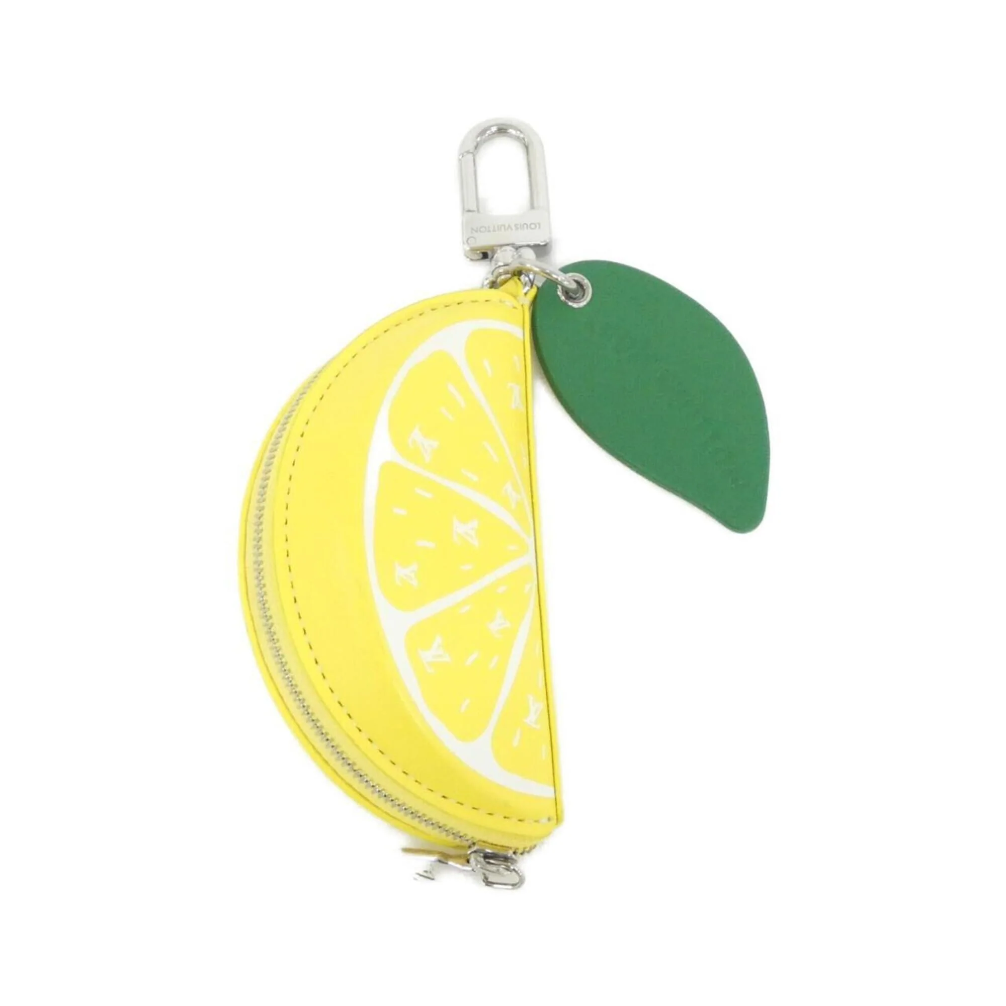 Charm Leather Silver and Yellow Handbag Charm