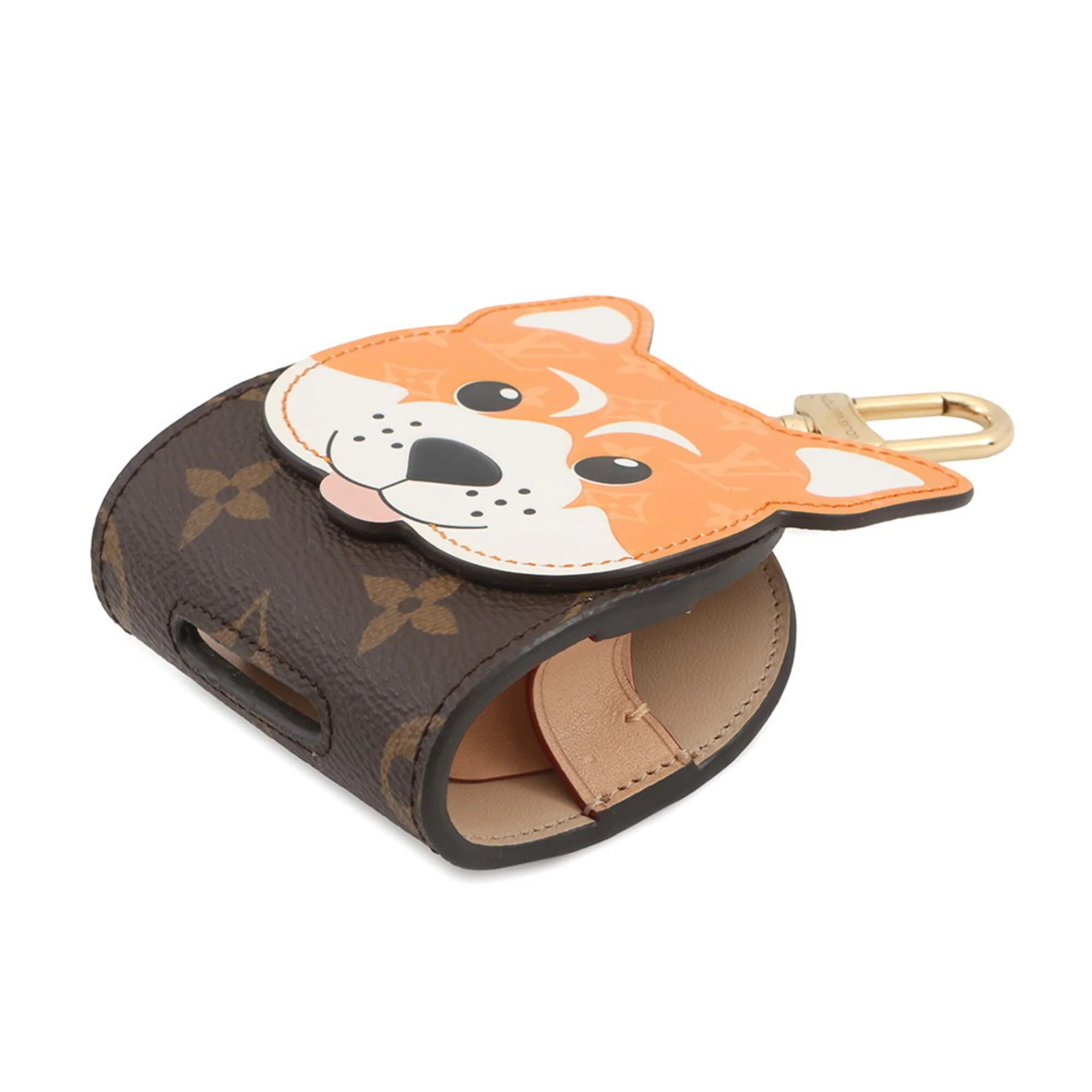 Handbag Charm Leather and Monogram Brown Multi-Color White - Image 2