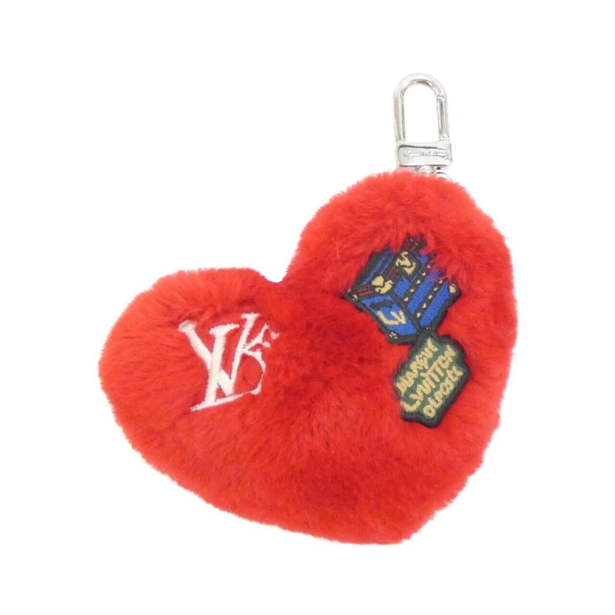 Lucky Heart Charm Velvet Red Handbag Charm