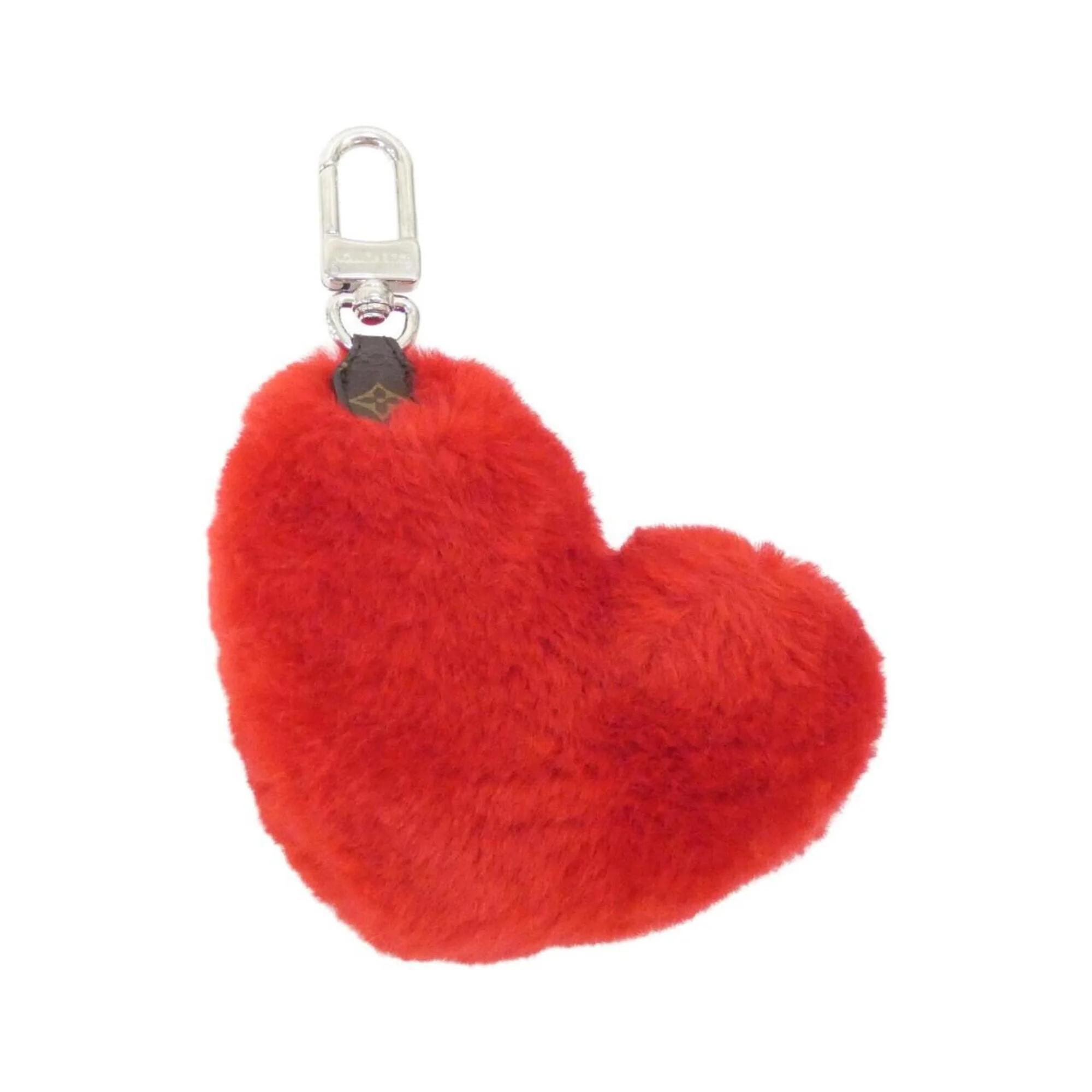 Lucky Heart Charm Velvet Red Handbag Charm - Image 2