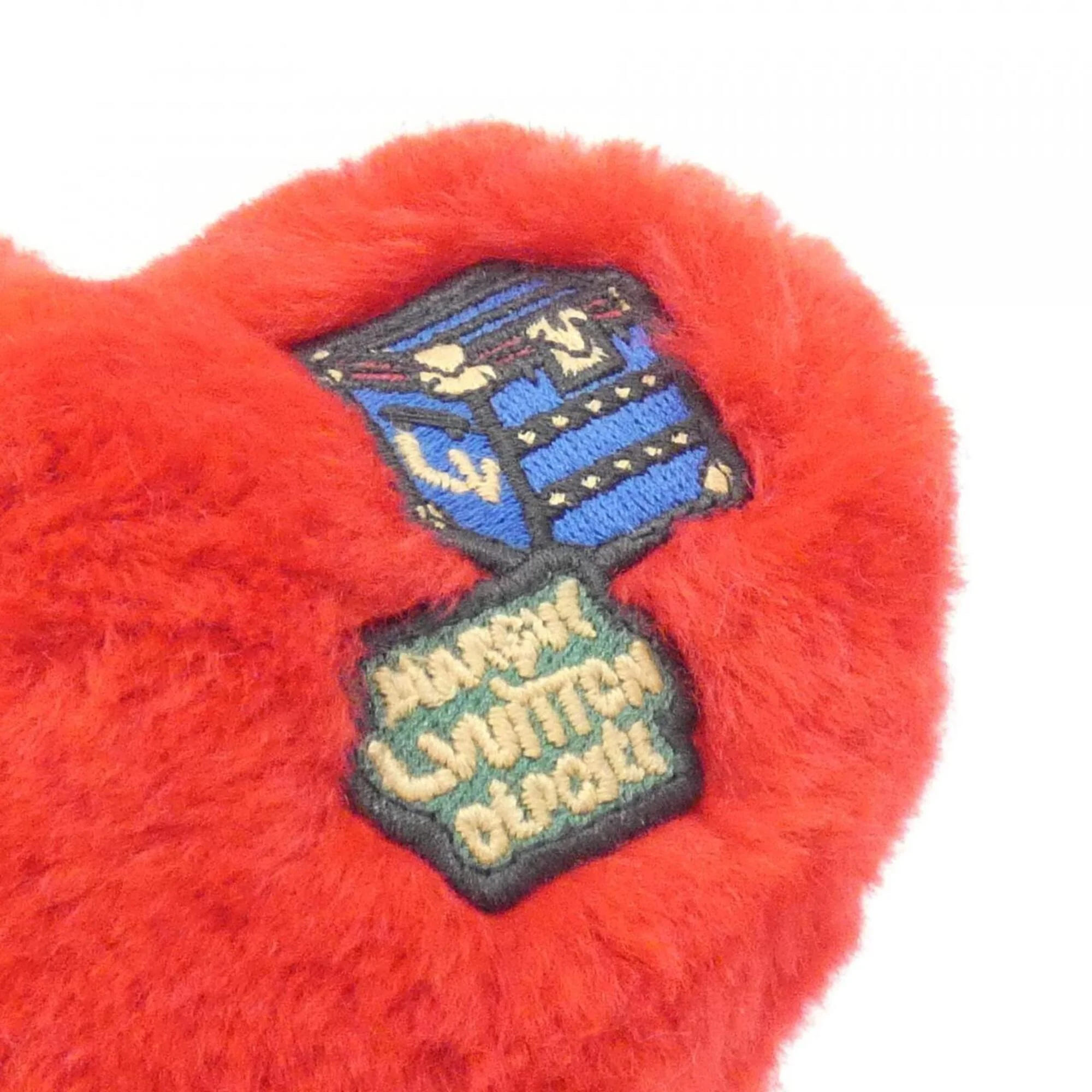 Lucky Heart Charm Velvet Red Handbag Charm - Image 3