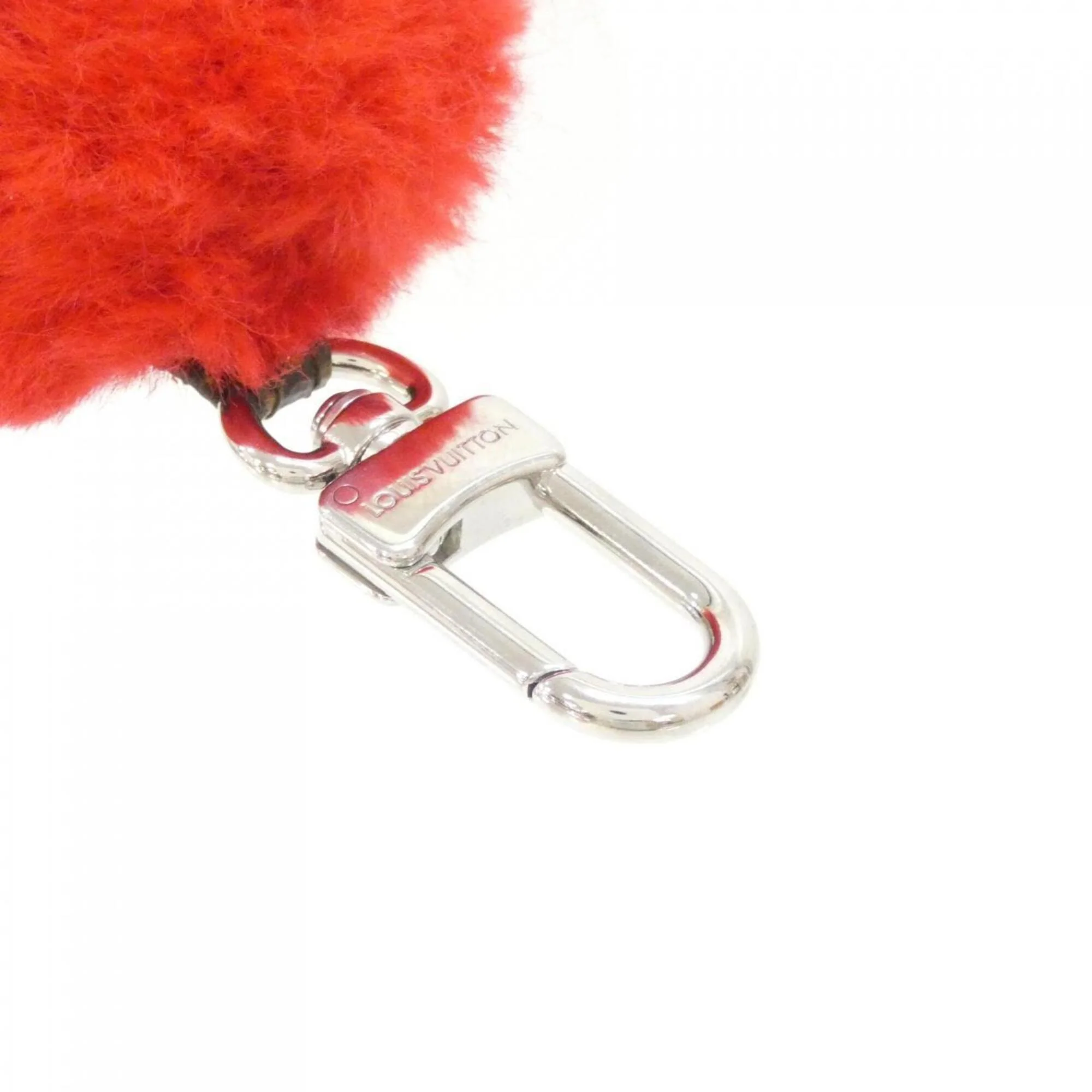 Lucky Heart Charm Velvet Red Handbag Charm - Image 4