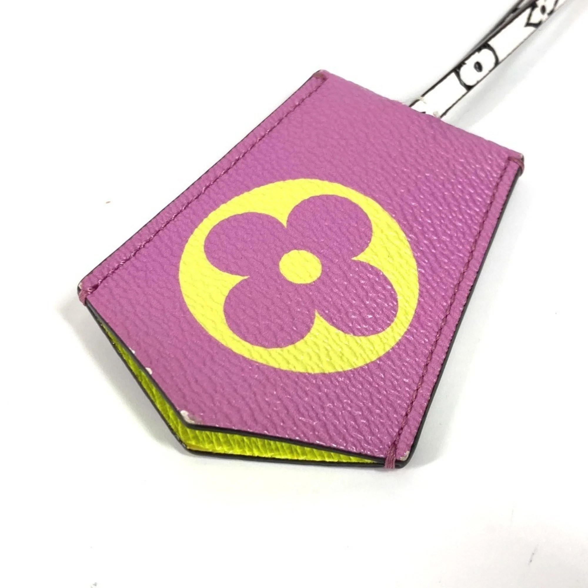 Monogram Giant Cloche Cle Charm Canvas Purple White Yellow Handbag Charm - Image 2