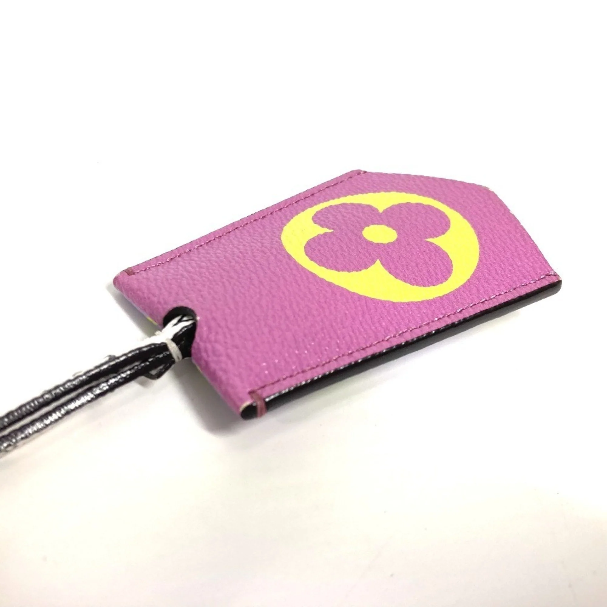 Monogram Giant Cloche Cle Charm Canvas Purple White Yellow Handbag Charm - Image 4