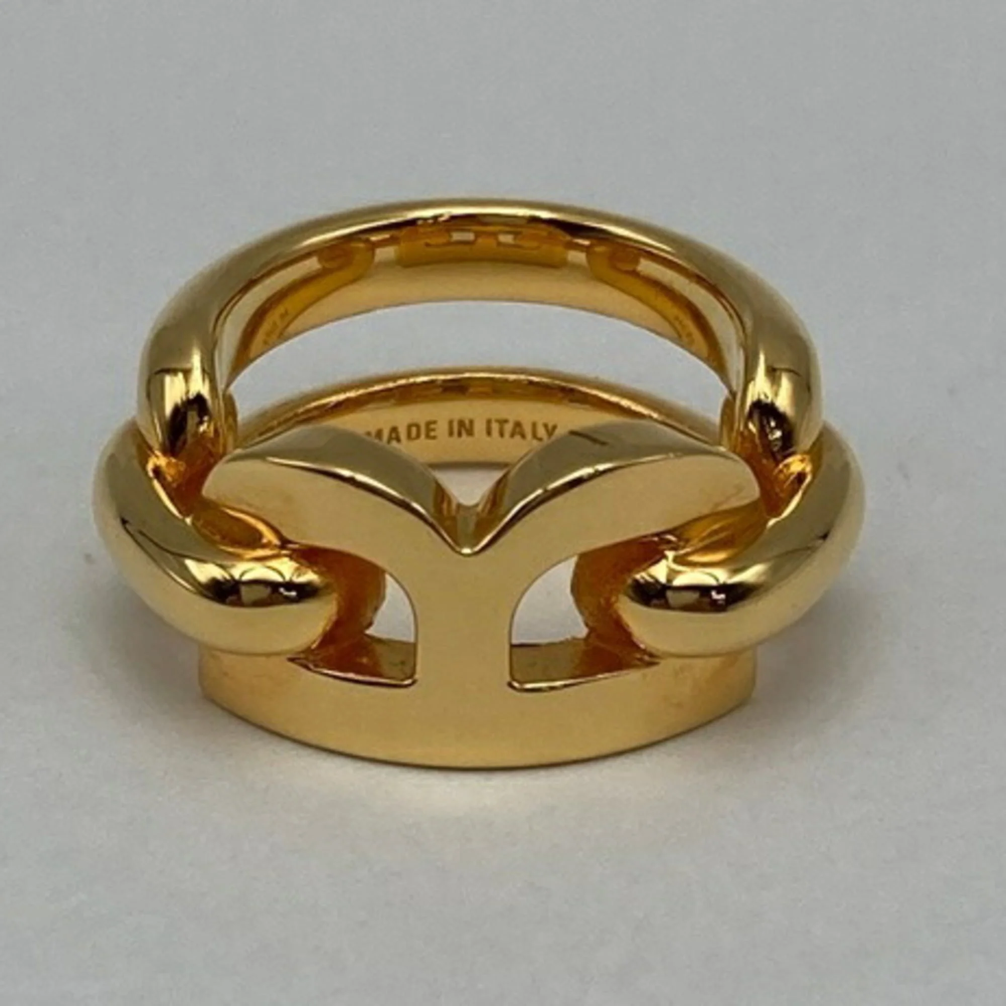 B Chain Ring Brass Gold - Image 2
