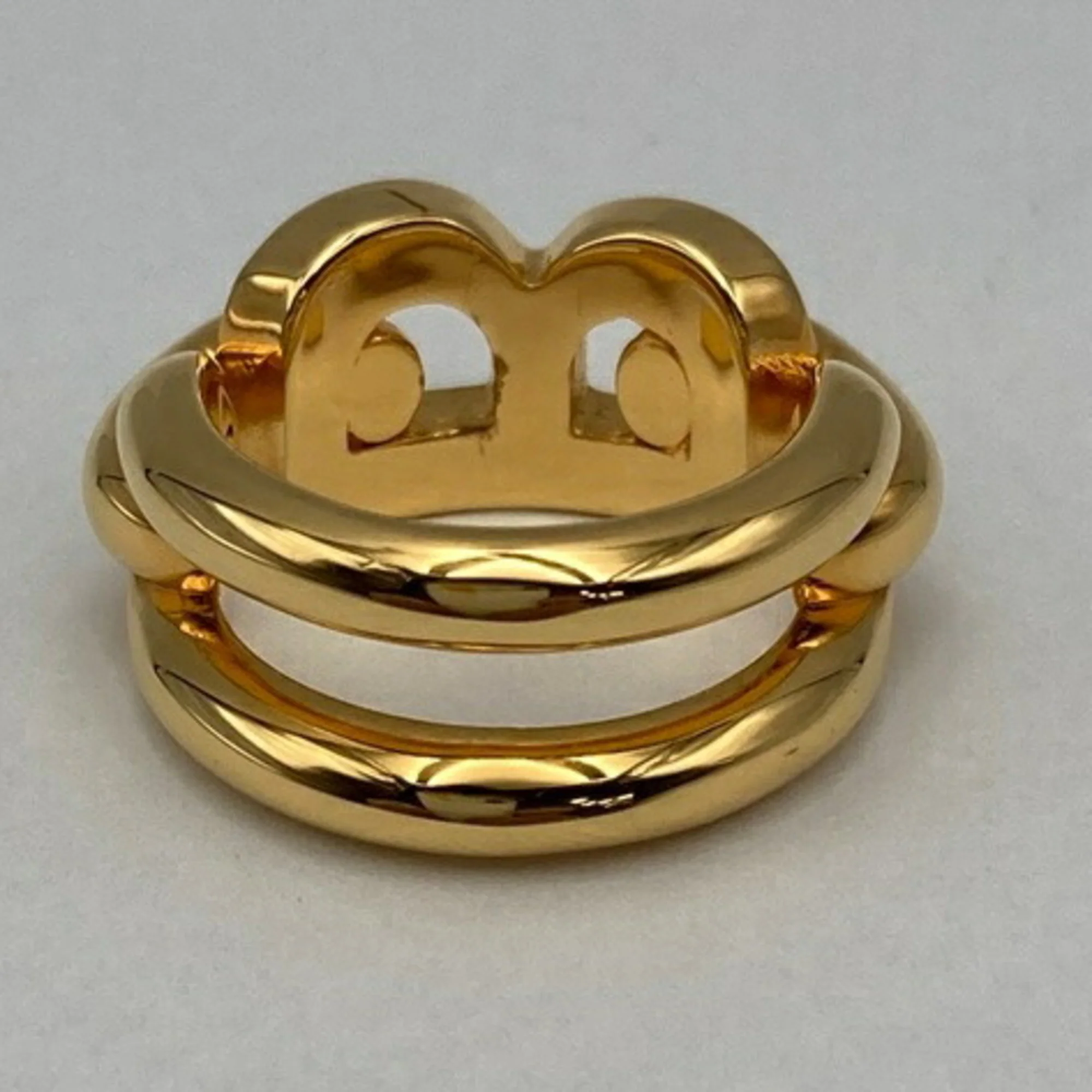 B Chain Ring Brass Gold - Image 3