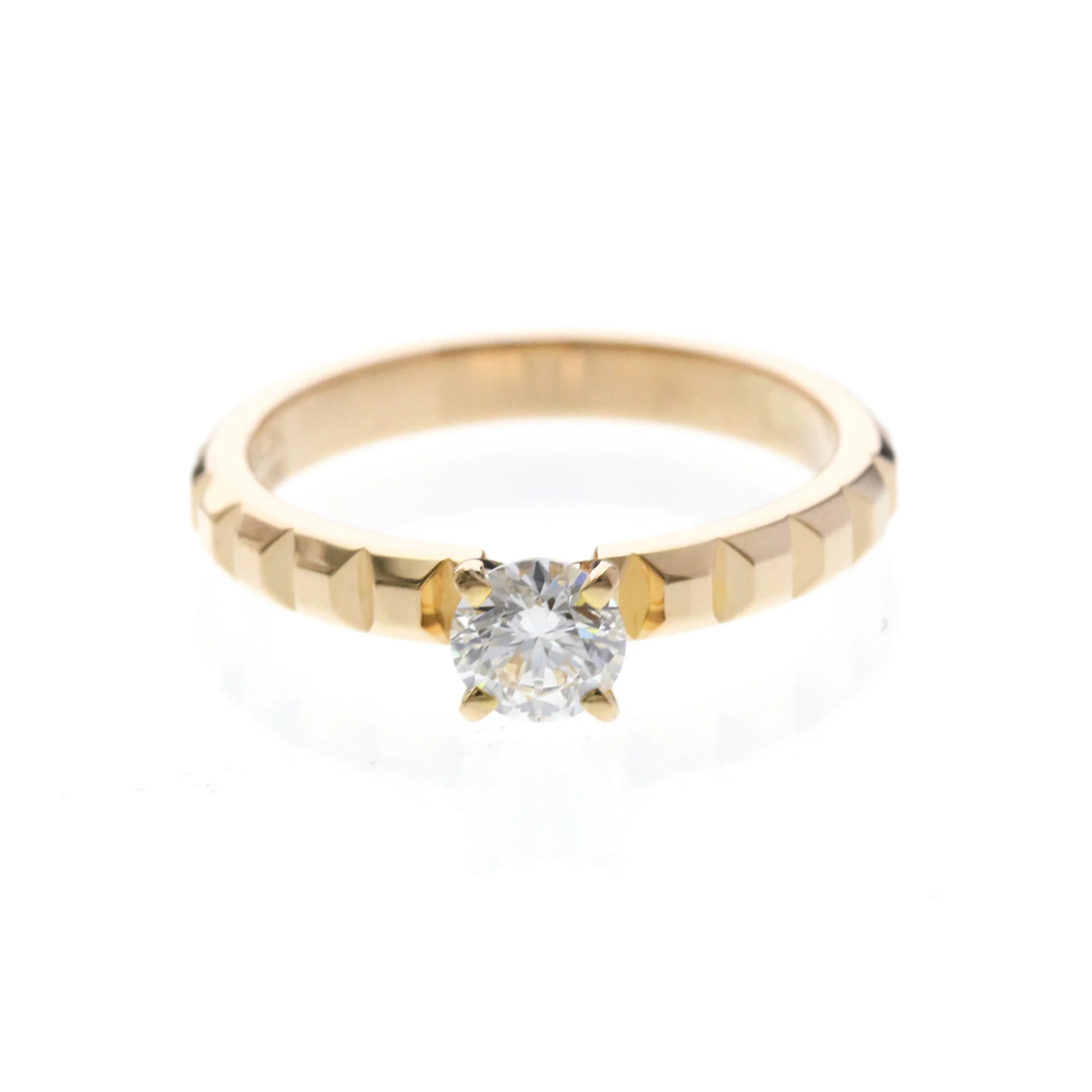 Band Ring 18K Rose Gold with Diamond