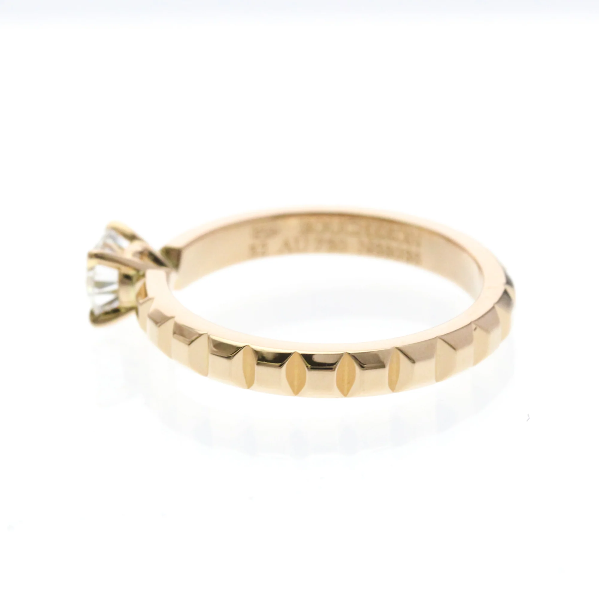 Band Ring 18K Rose Gold with Diamond - Image 2