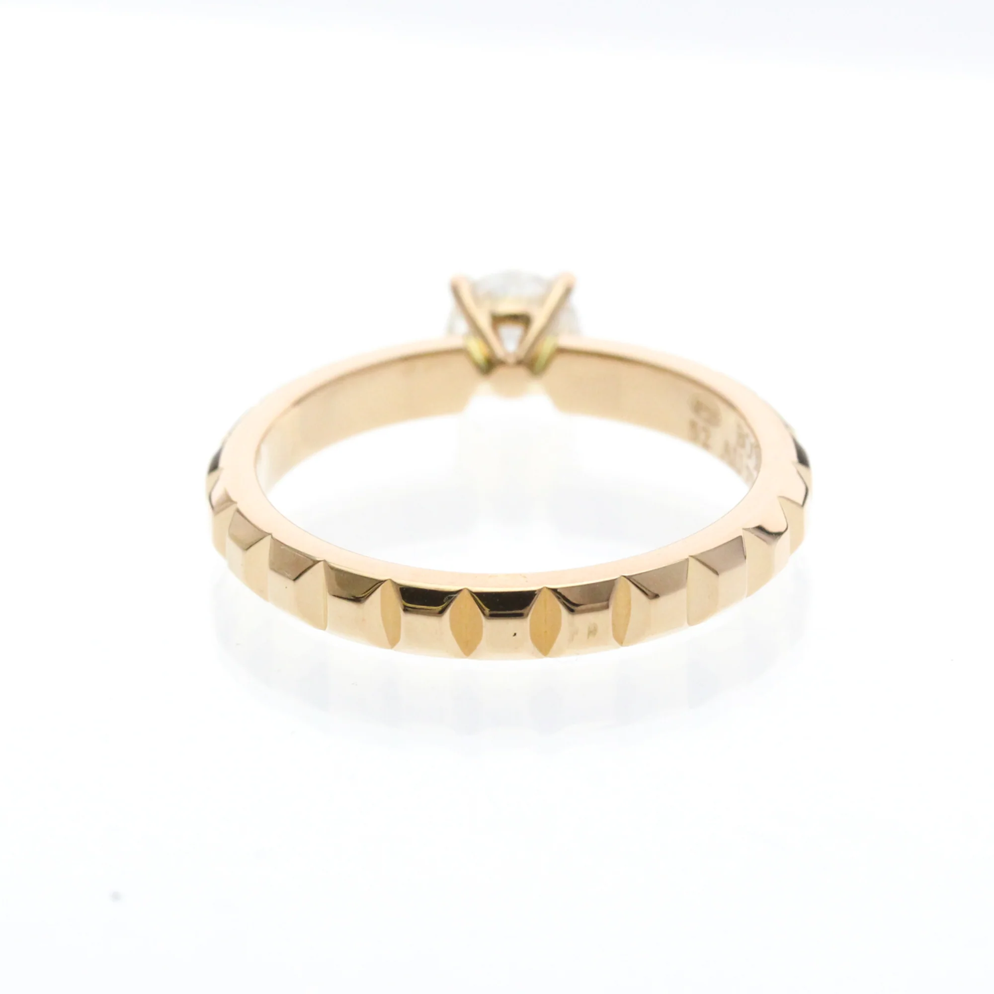 Band Ring 18K Rose Gold with Diamond - Image 3