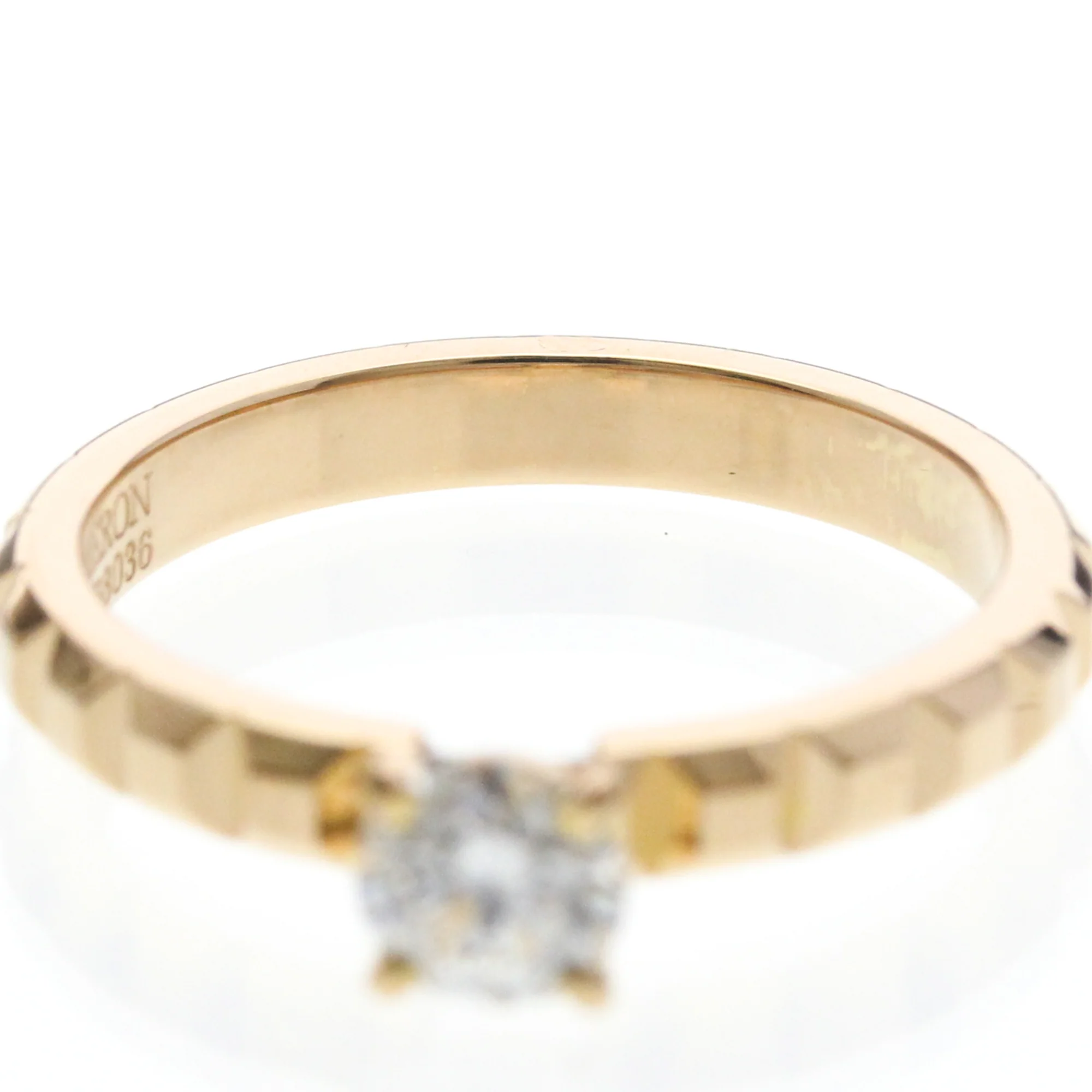 Band Ring 18K Rose Gold with Diamond - Image 5