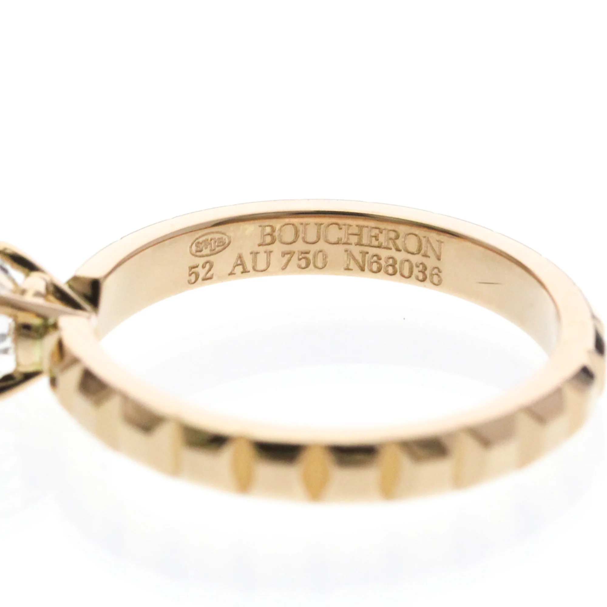 Band Ring 18K Rose Gold with Diamond - Image 6
