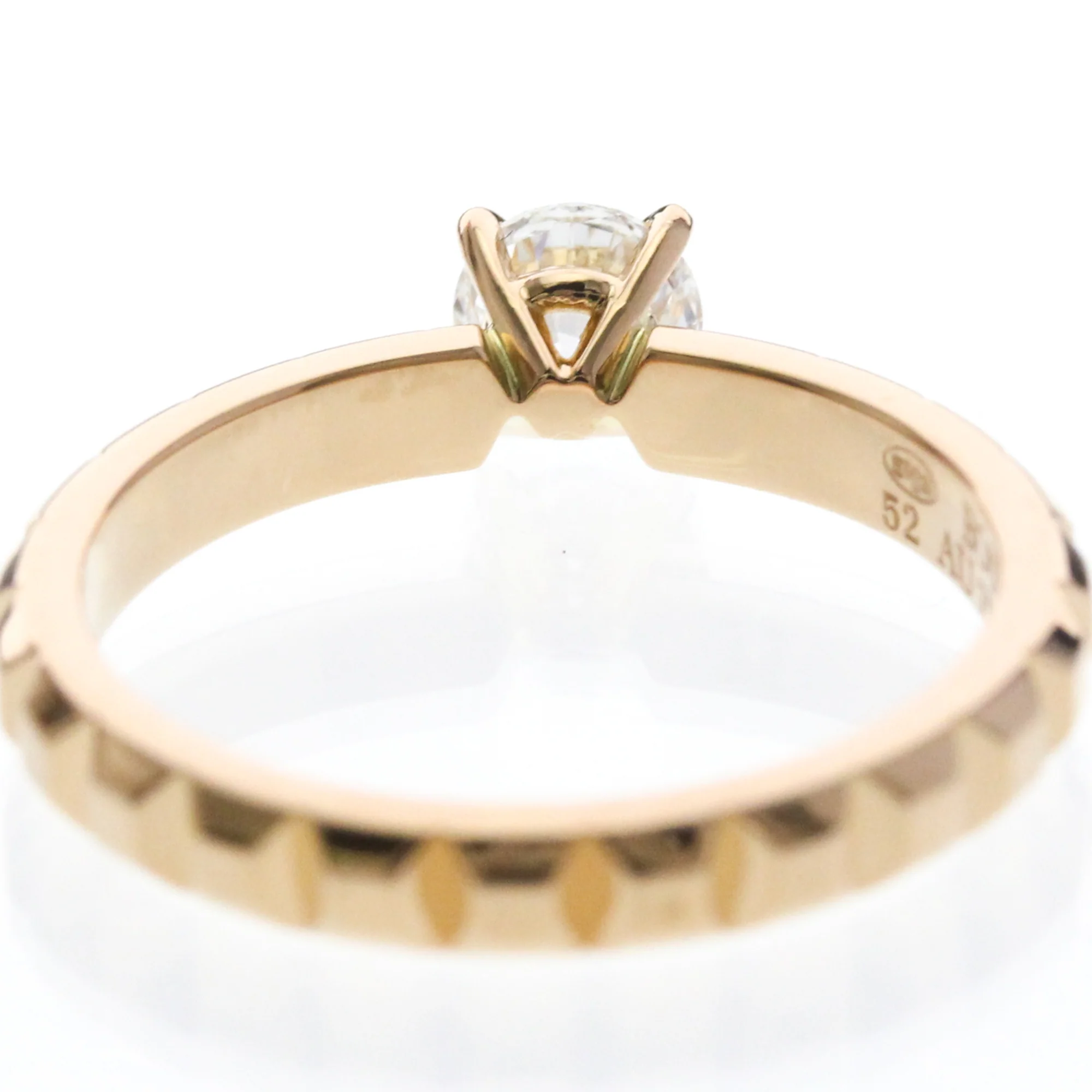 Band Ring 18K Rose Gold with Diamond - Image 7
