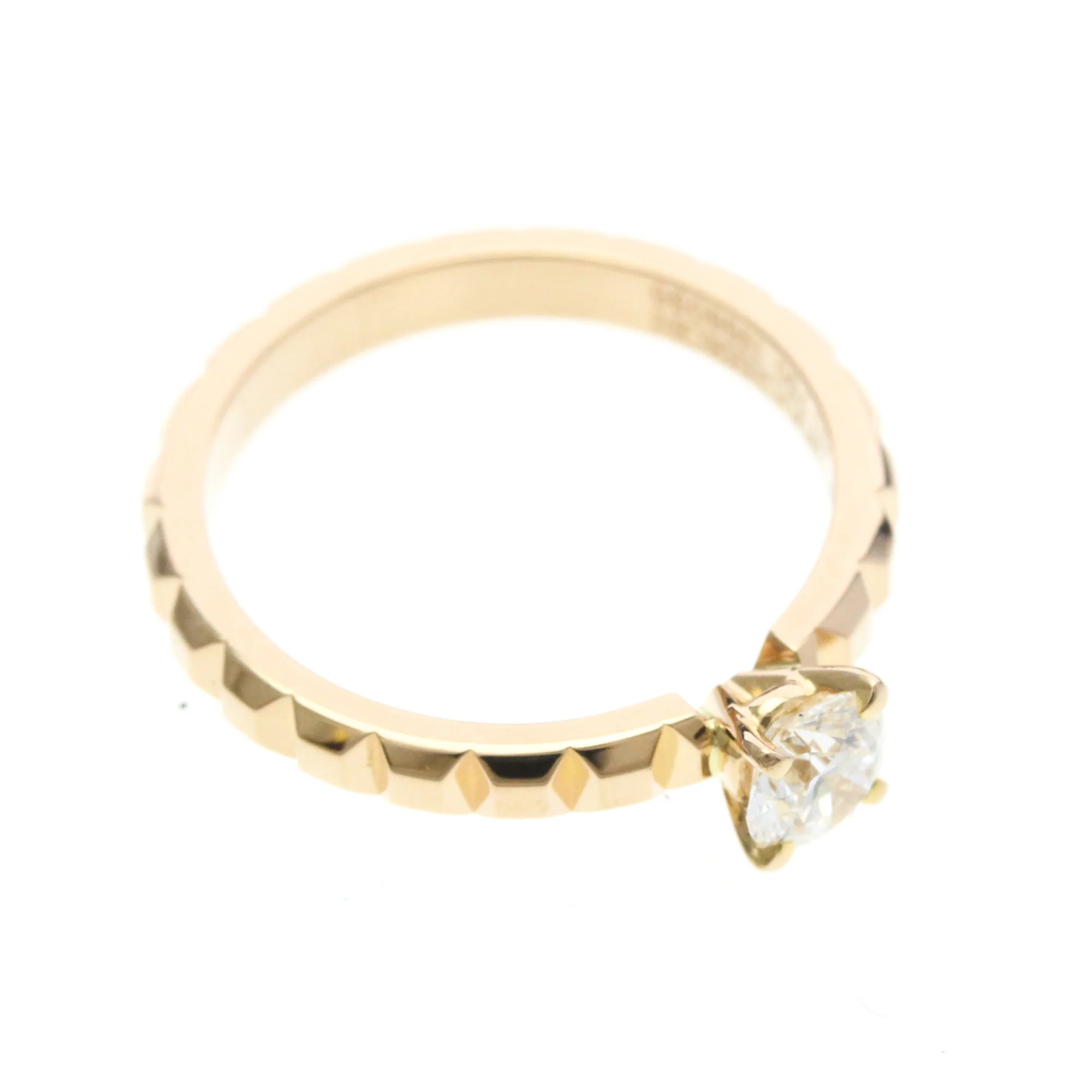 Band Ring 18K Rose Gold with Diamond - Image 9