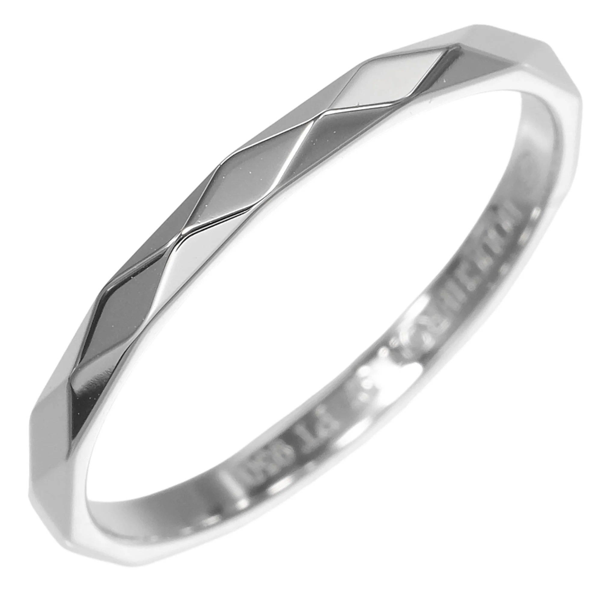 Facet Band Ring Platinum Small
