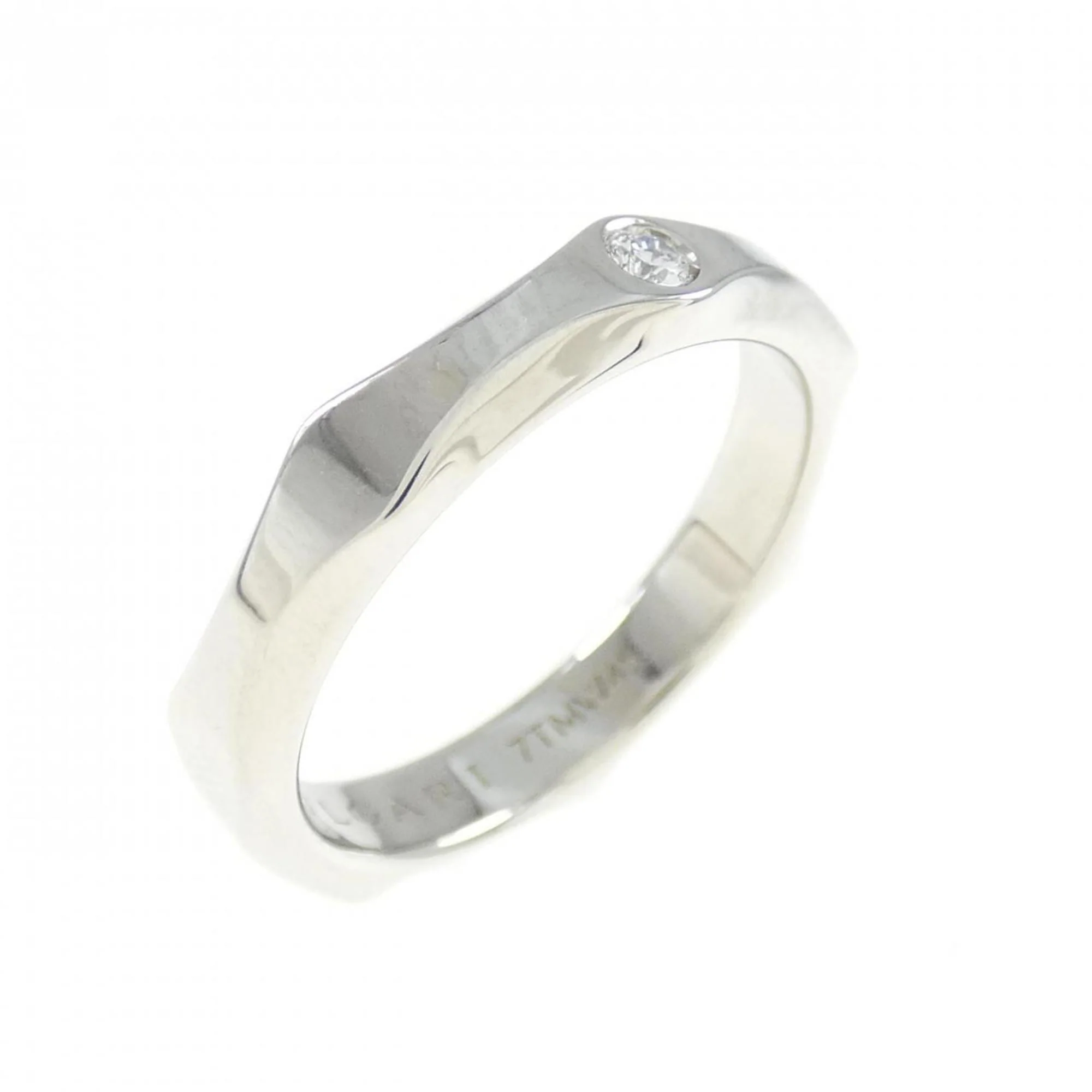 Band Ring Platinum with Diamond