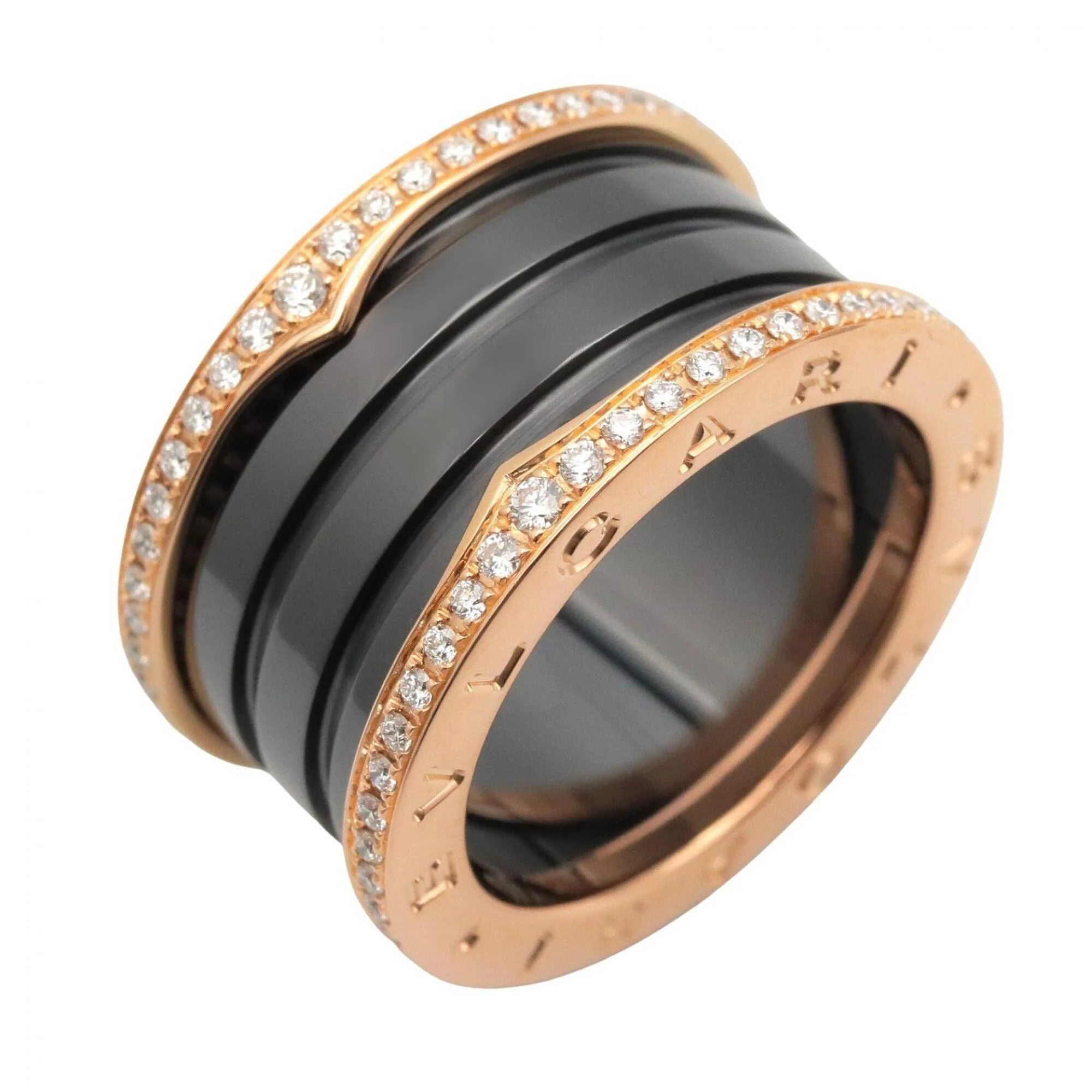 B.Zero1 Ring 18K Rose Gold and Ceramic