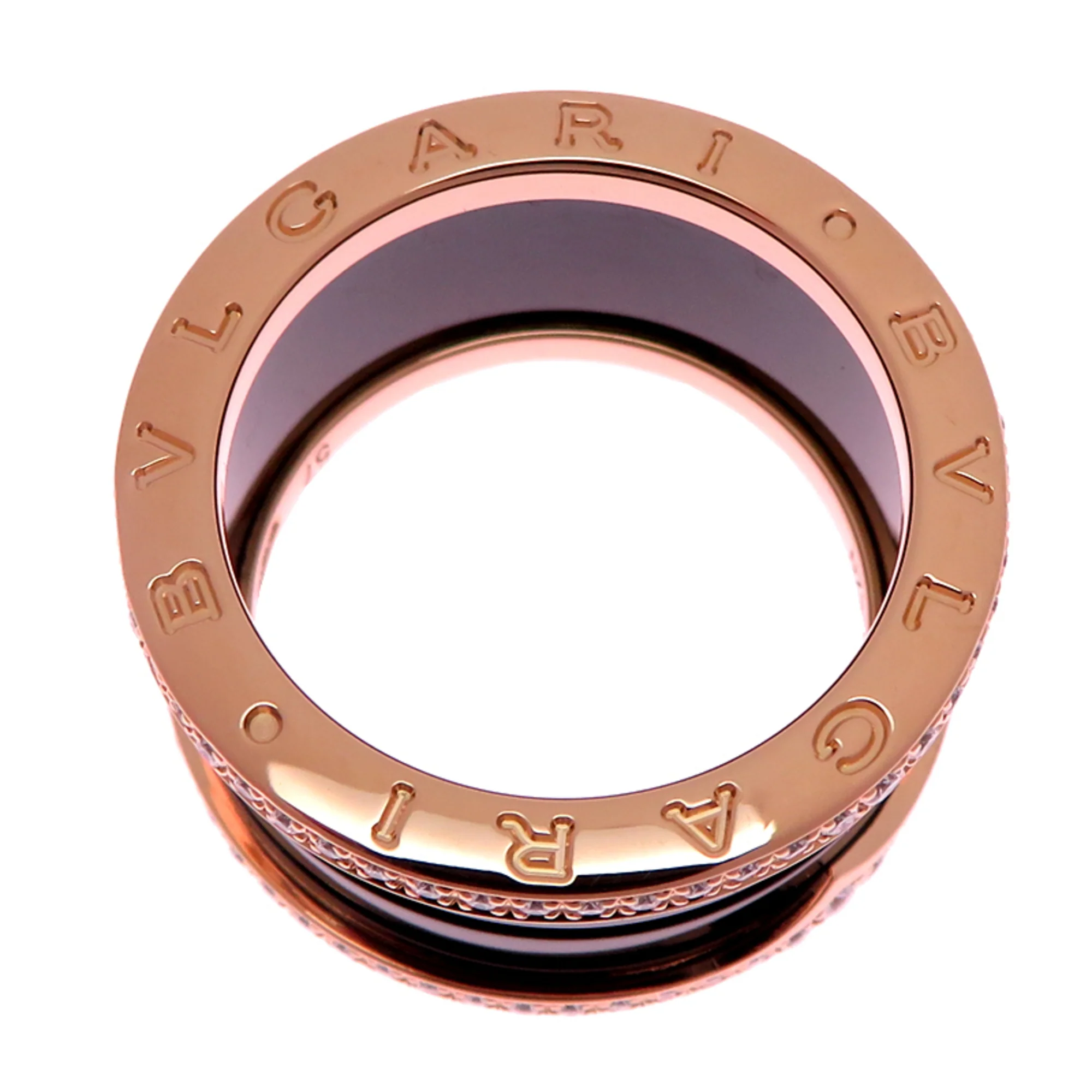 B.Zero1 Ring 18K Rose Gold and Ceramic - Image 3