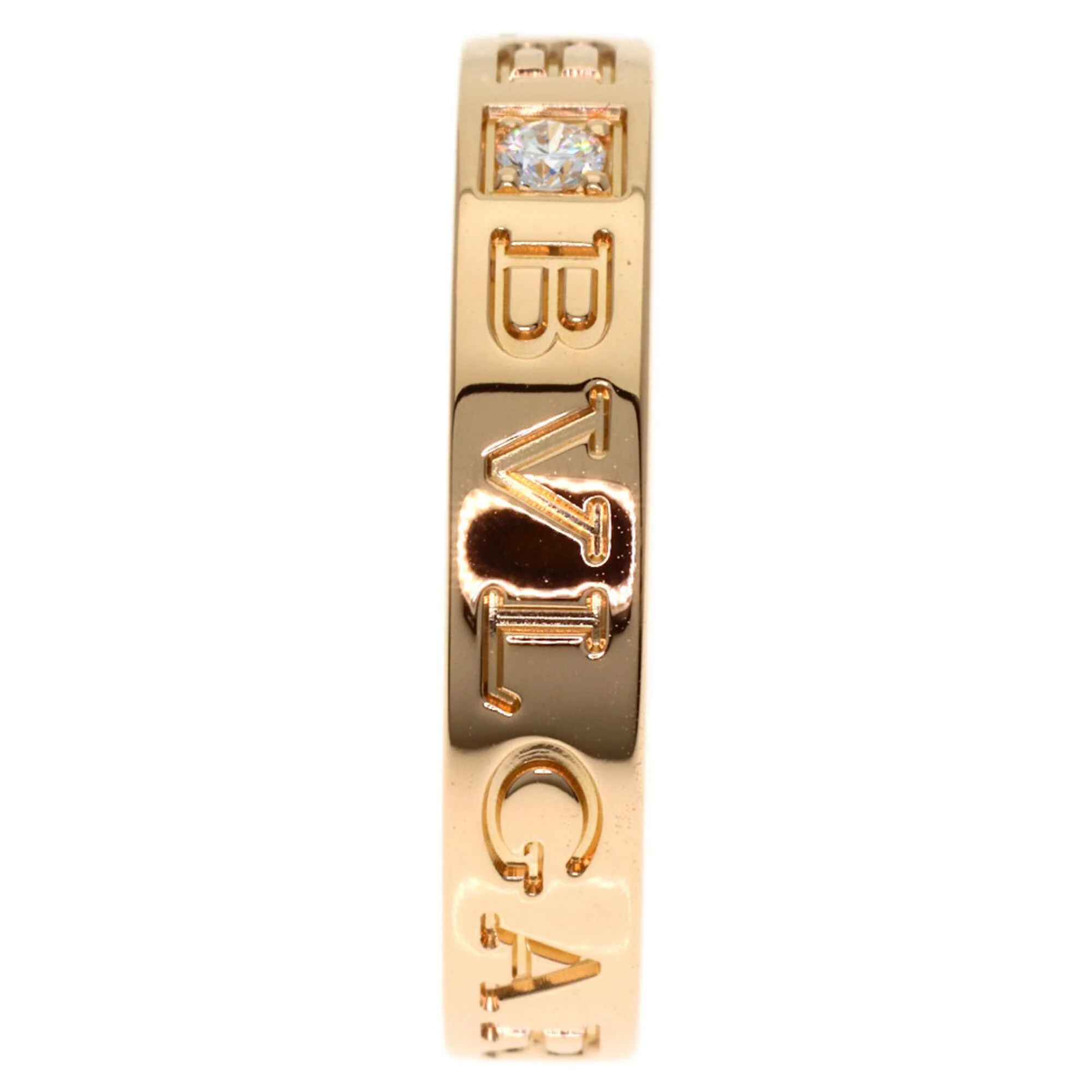 Double One Band 18K Rose Gold and Diamond Ring - Image 3