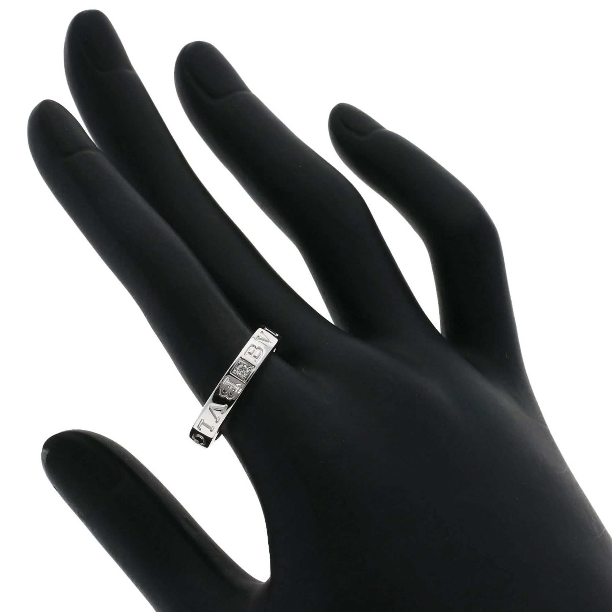 Double Ring 18K White Gold With Diamond - Image 7
