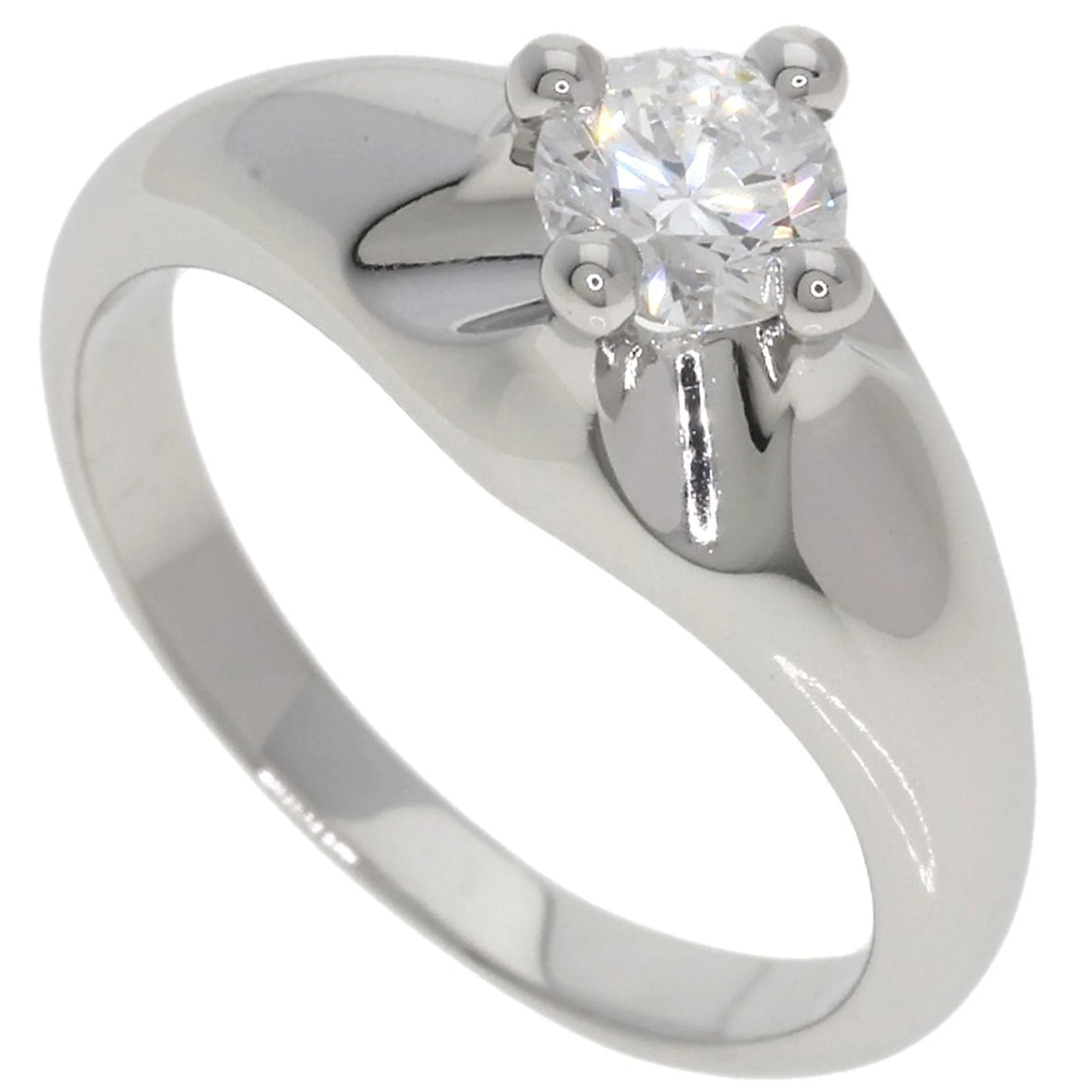 One Band Ring Platinum with Diamond