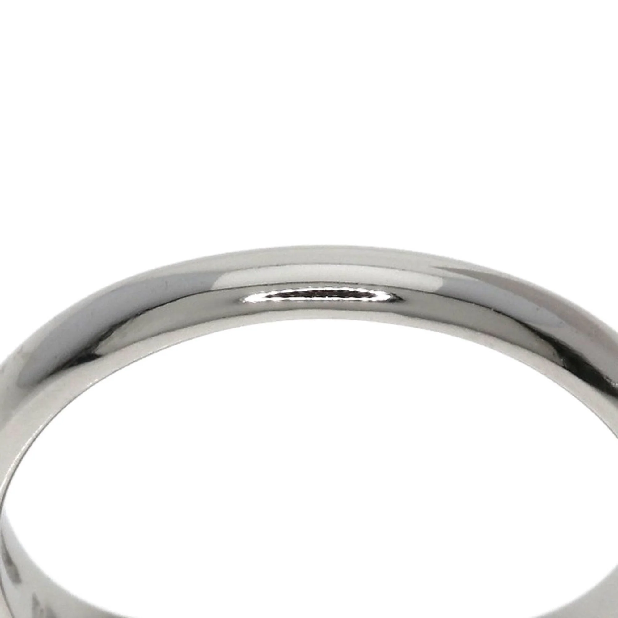 One Band Ring Platinum with Diamond - Image 8