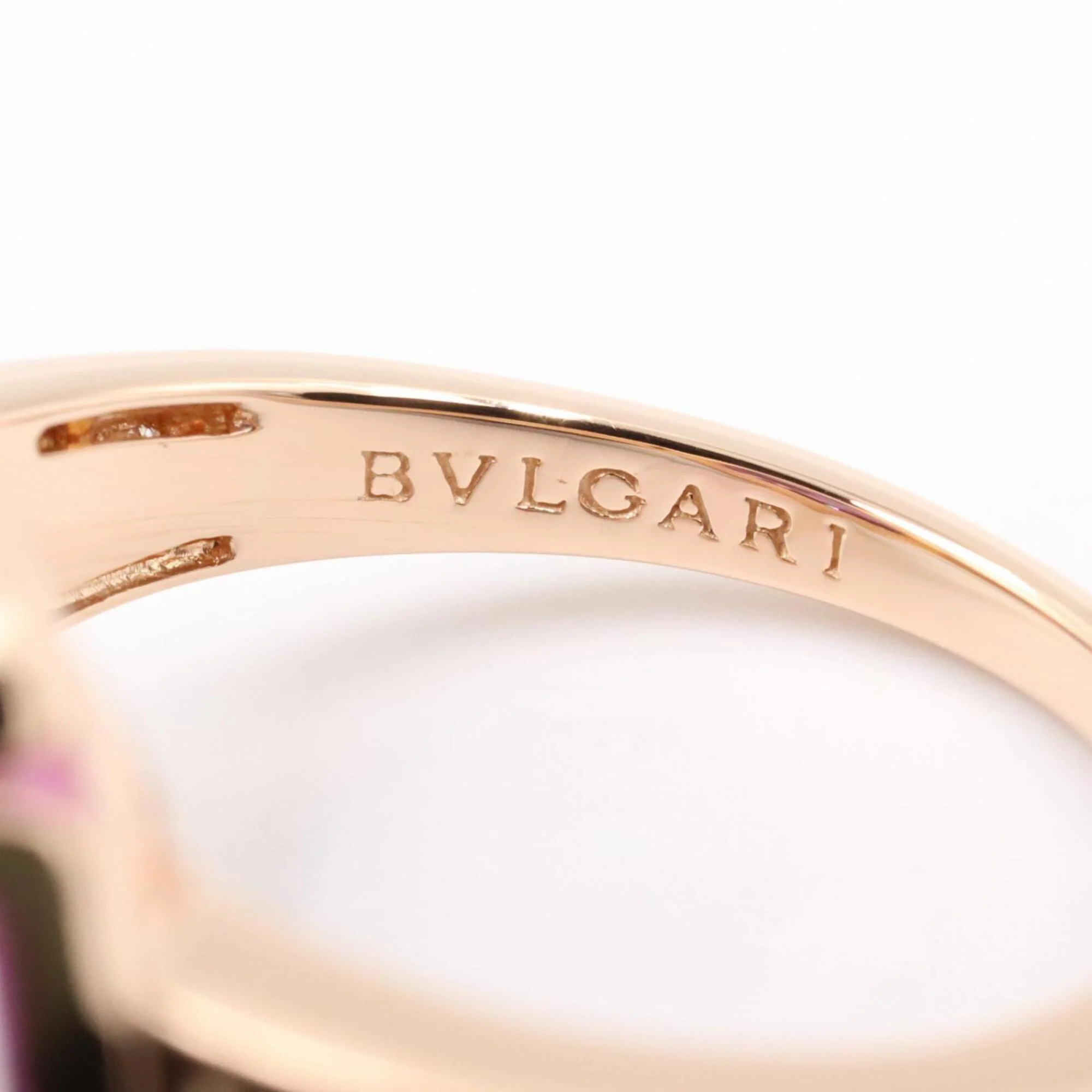 Parentesi Ring 18K Rose Gold with Amethyst and Diamond - Image 4