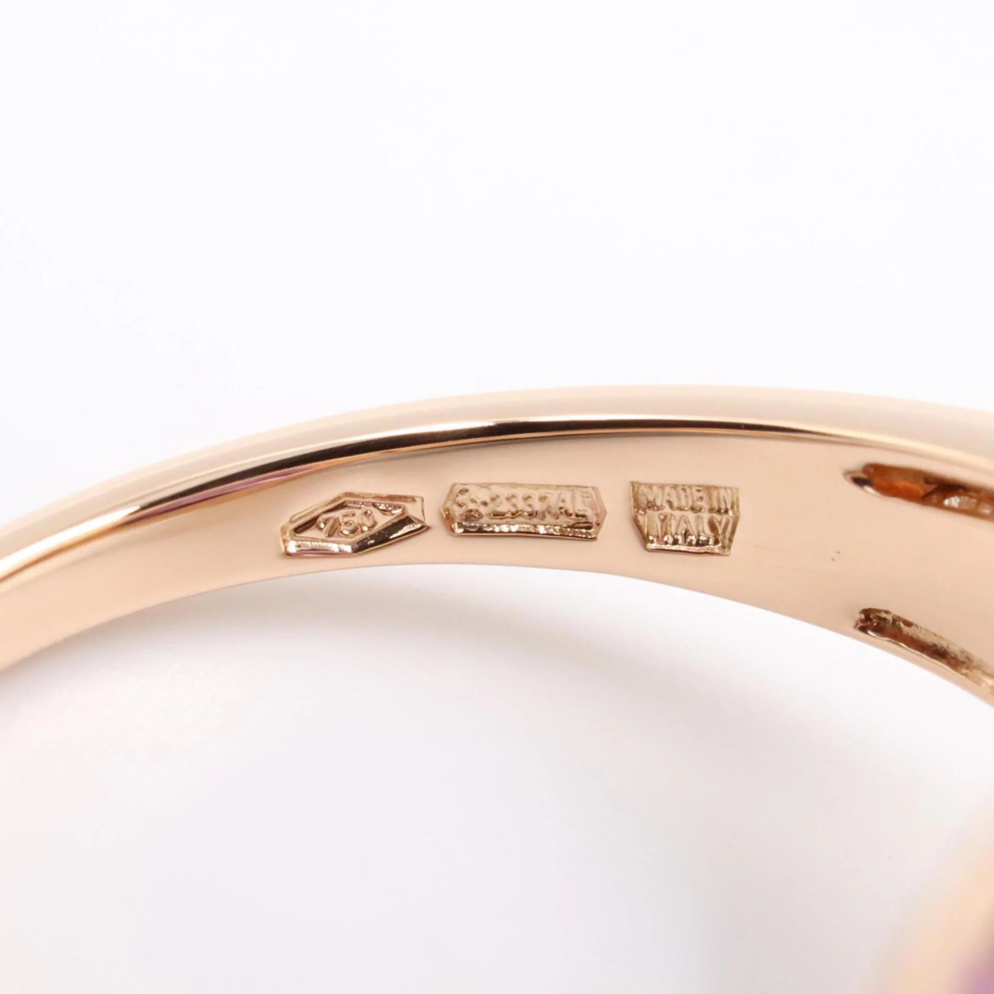 Parentesi Ring 18K Rose Gold with Amethyst and Diamond - Image 5