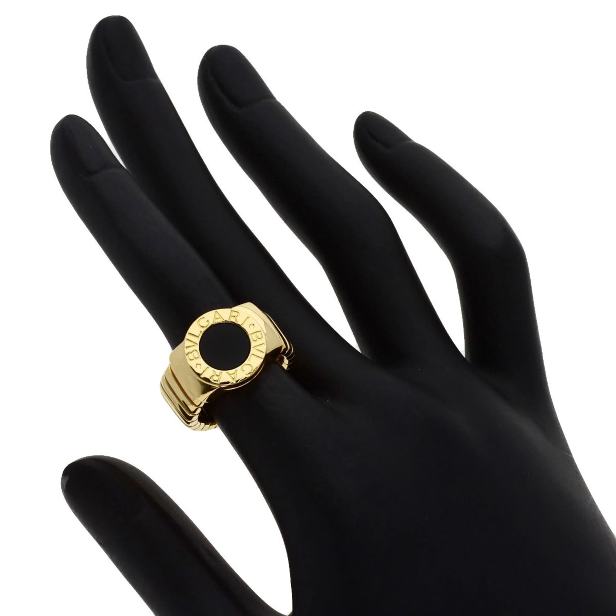 Ring 18K Yellow Gold with Onyx - Image 6