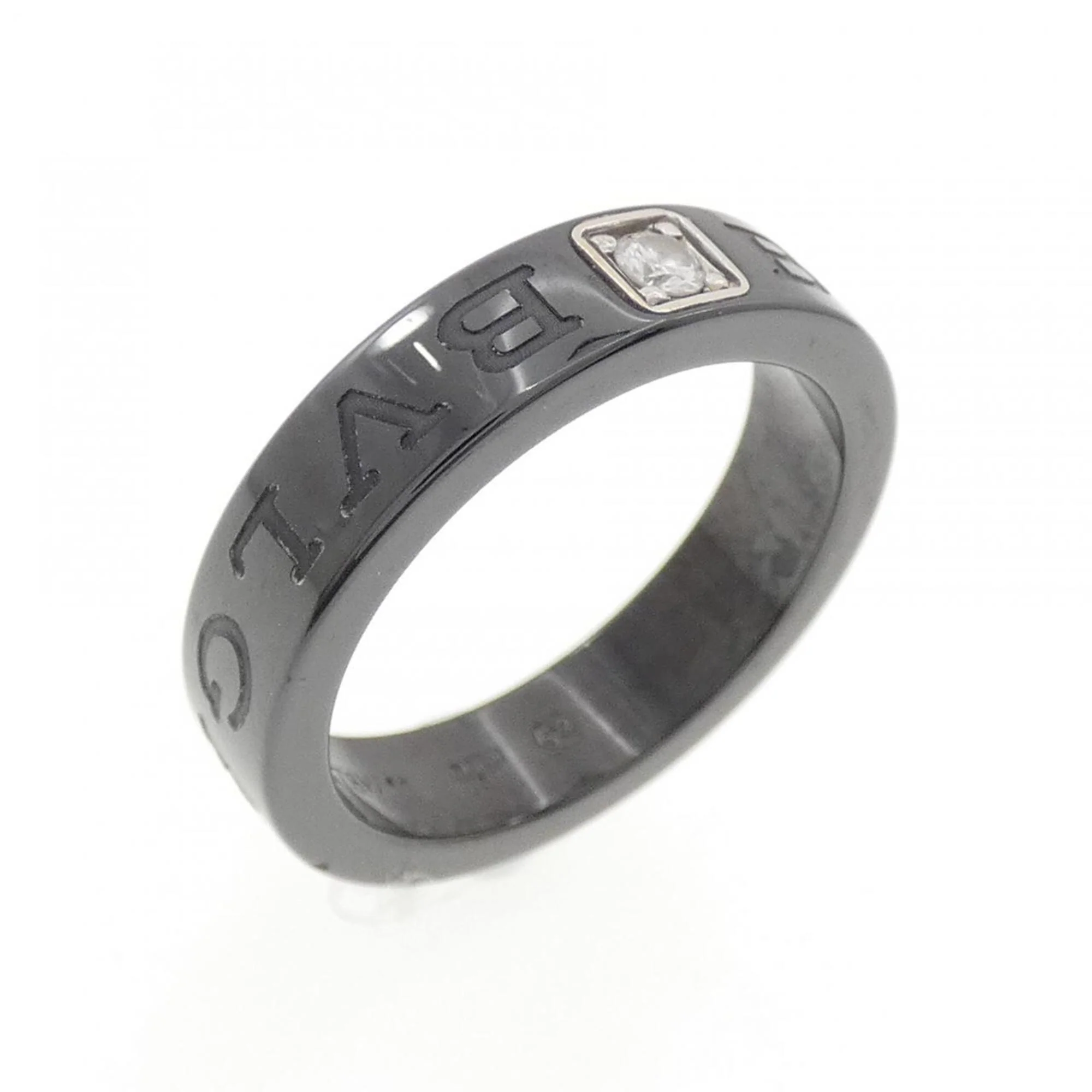 Ring Ceramic and 18K White Gold With Diamond