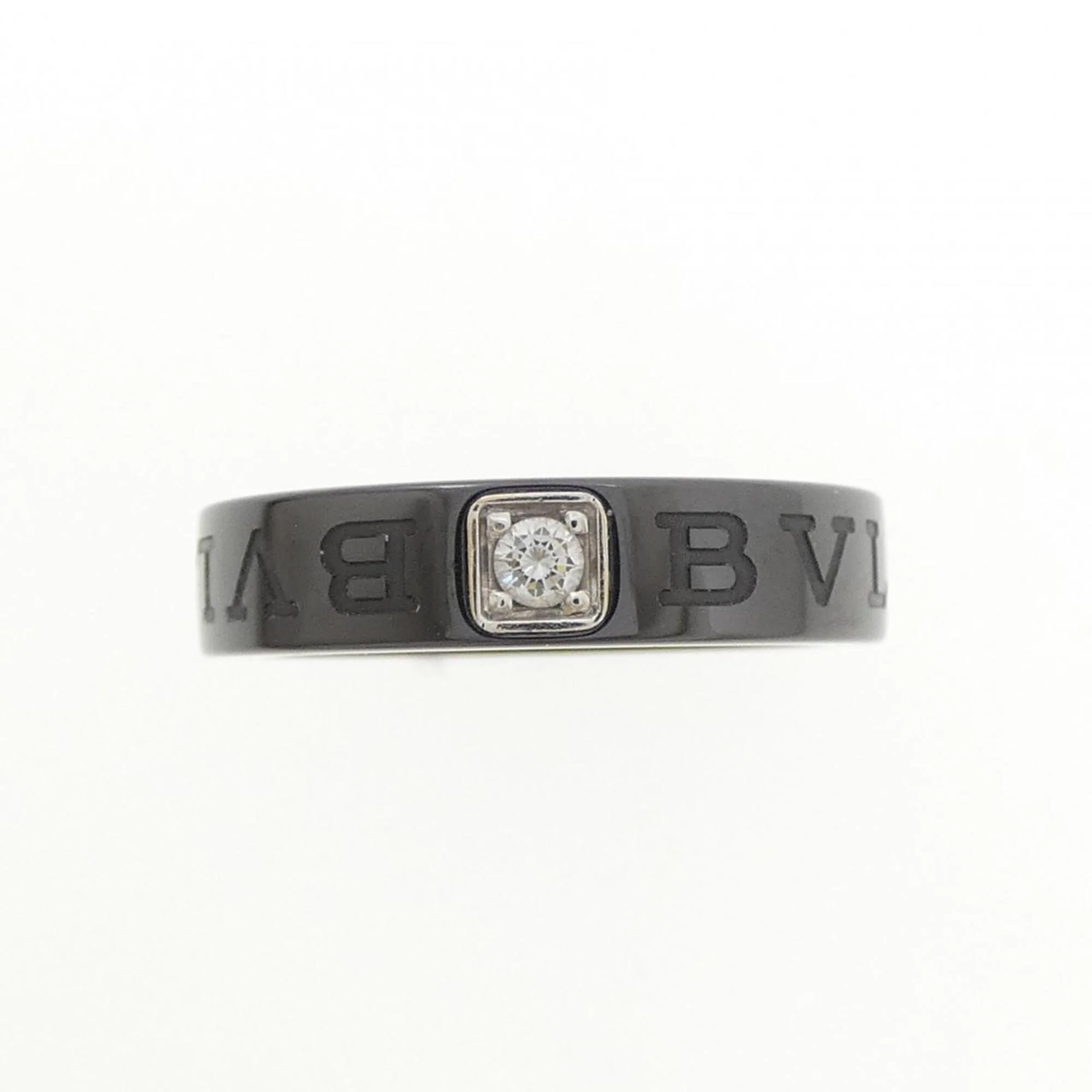 Ring Ceramic and 18K White Gold With Diamond - Image 2
