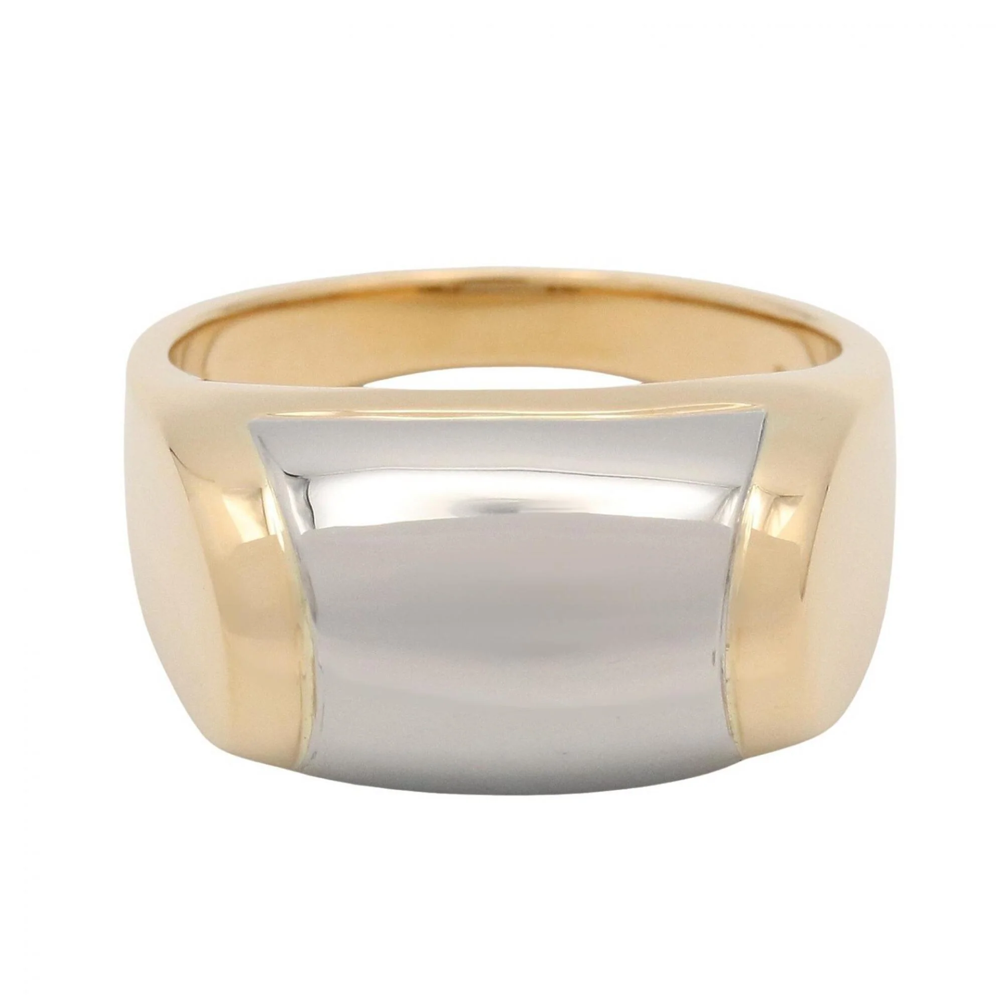 Ring Stainless Steel and 18K Yellow Gold - Image 2