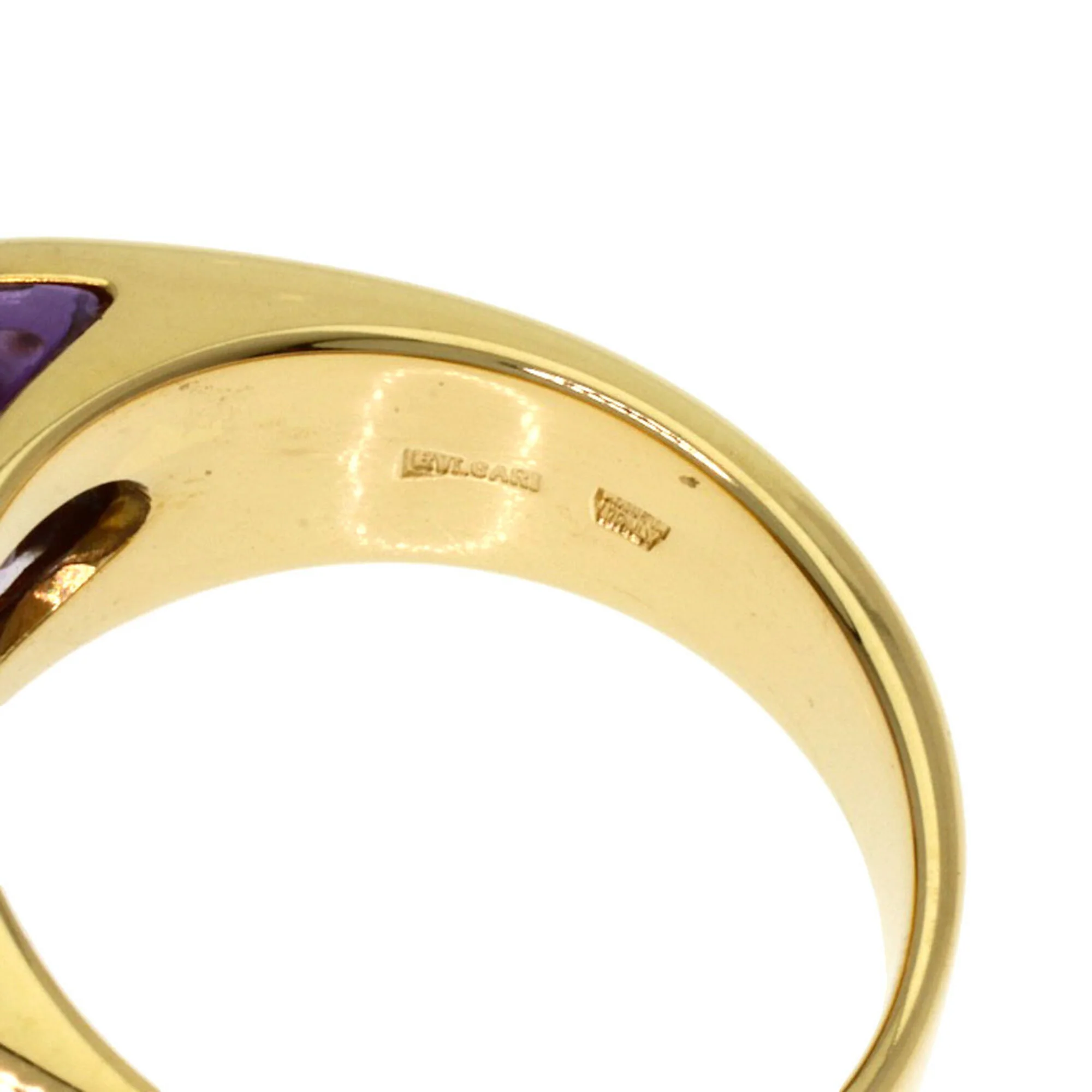 Tronchetto Ring 18K Yellow Gold with Amethyst - Image 6