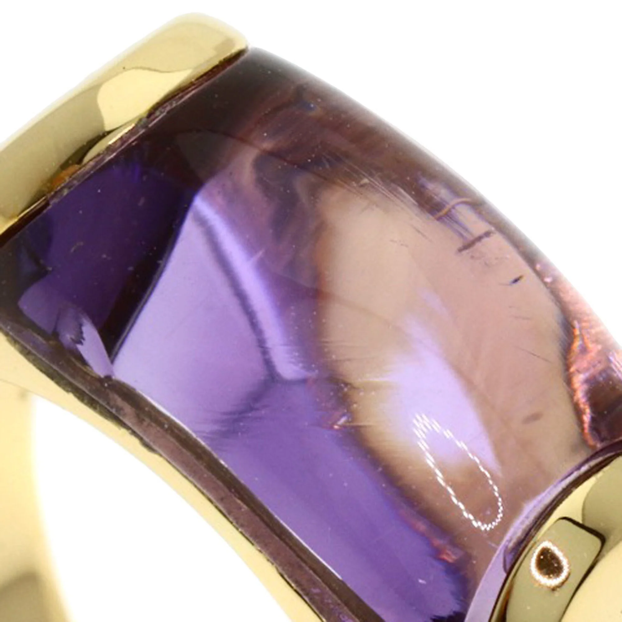 Tronchetto Ring 18K Yellow Gold with Amethyst - Image 8
