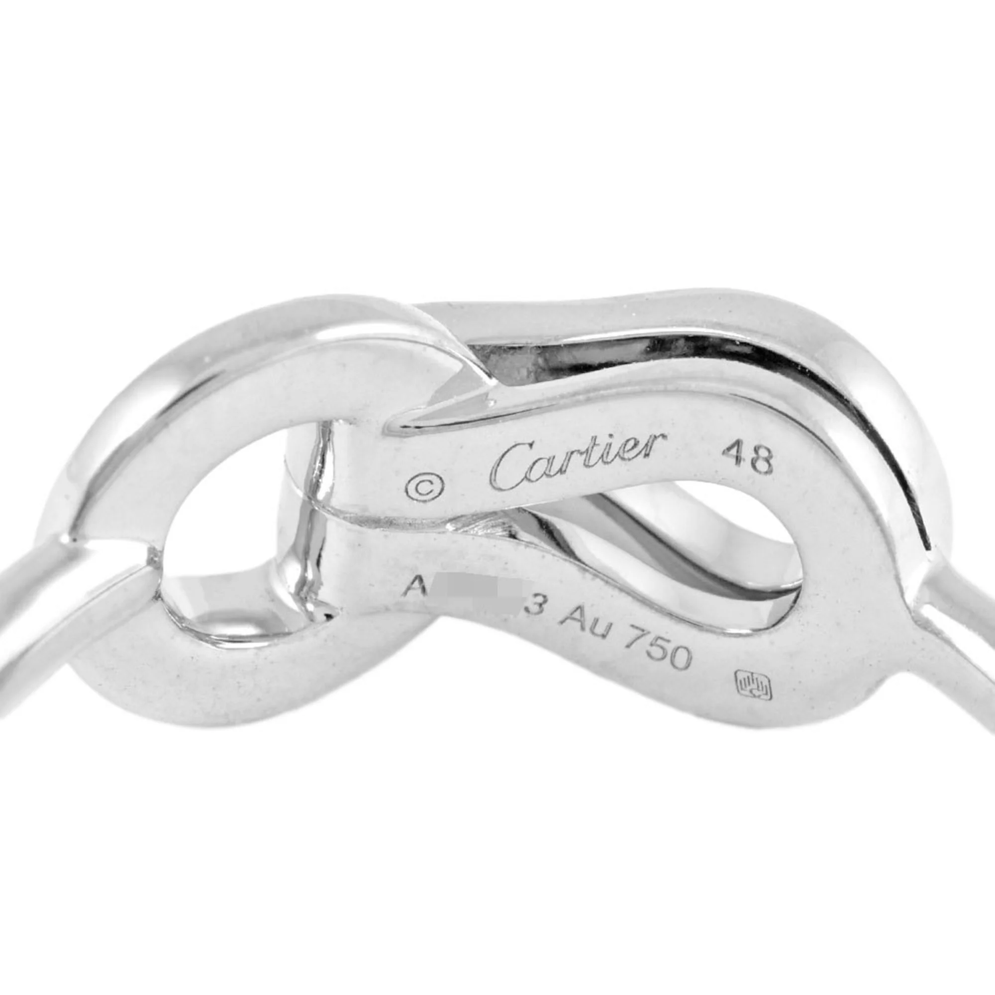 Agraffe Ring 18K White Gold with Diamond - Image 4